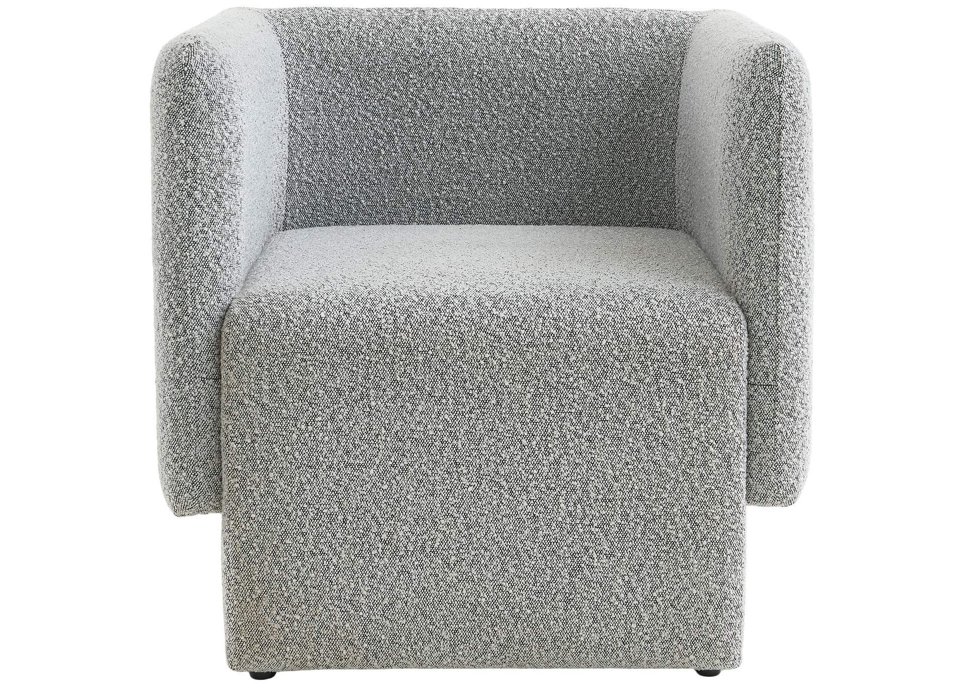 Vera Grey Boucle Fabric Accent Chair,Meridian Furniture