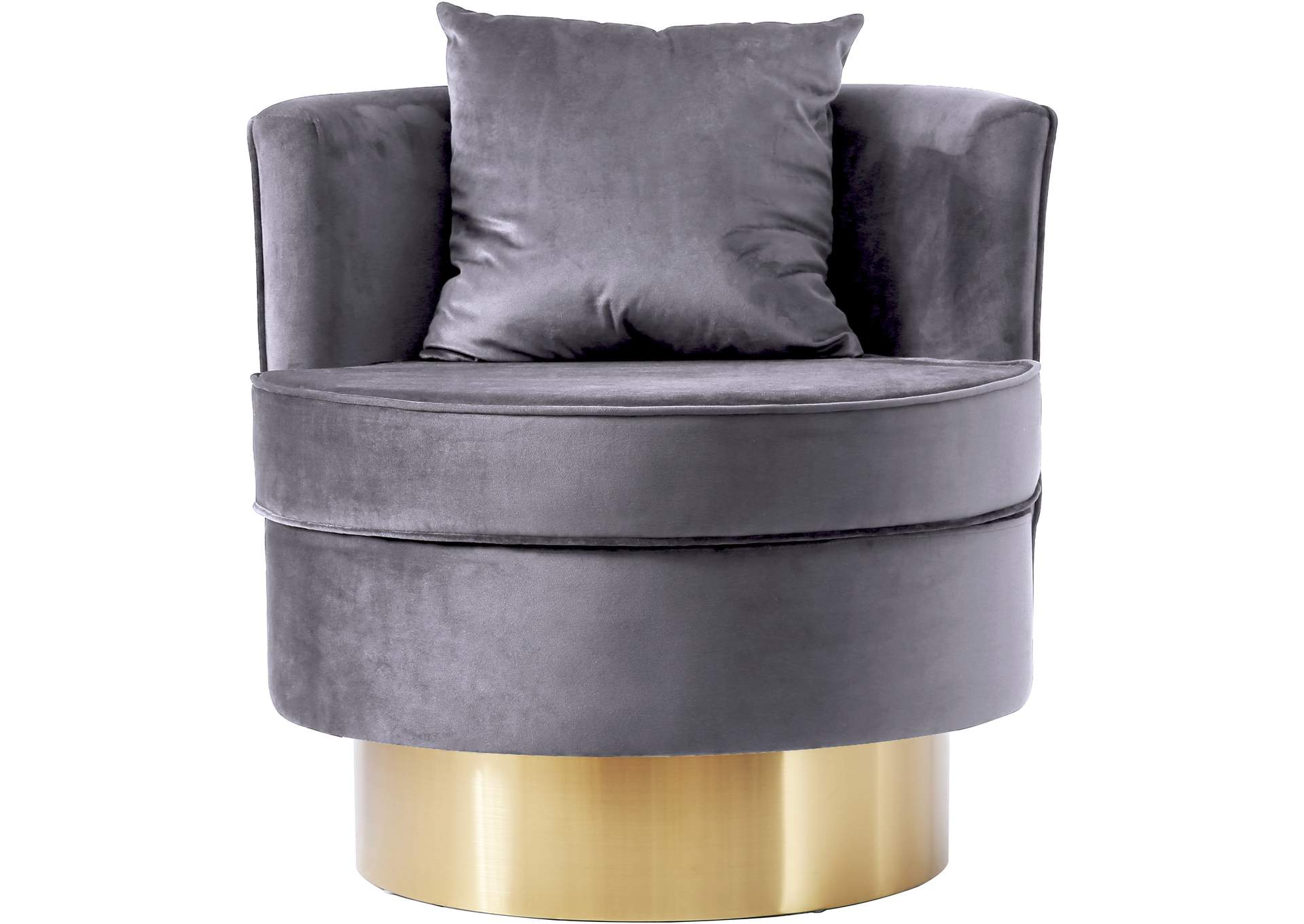 Kendra Grey Velvet Accent Chair,Meridian Furniture