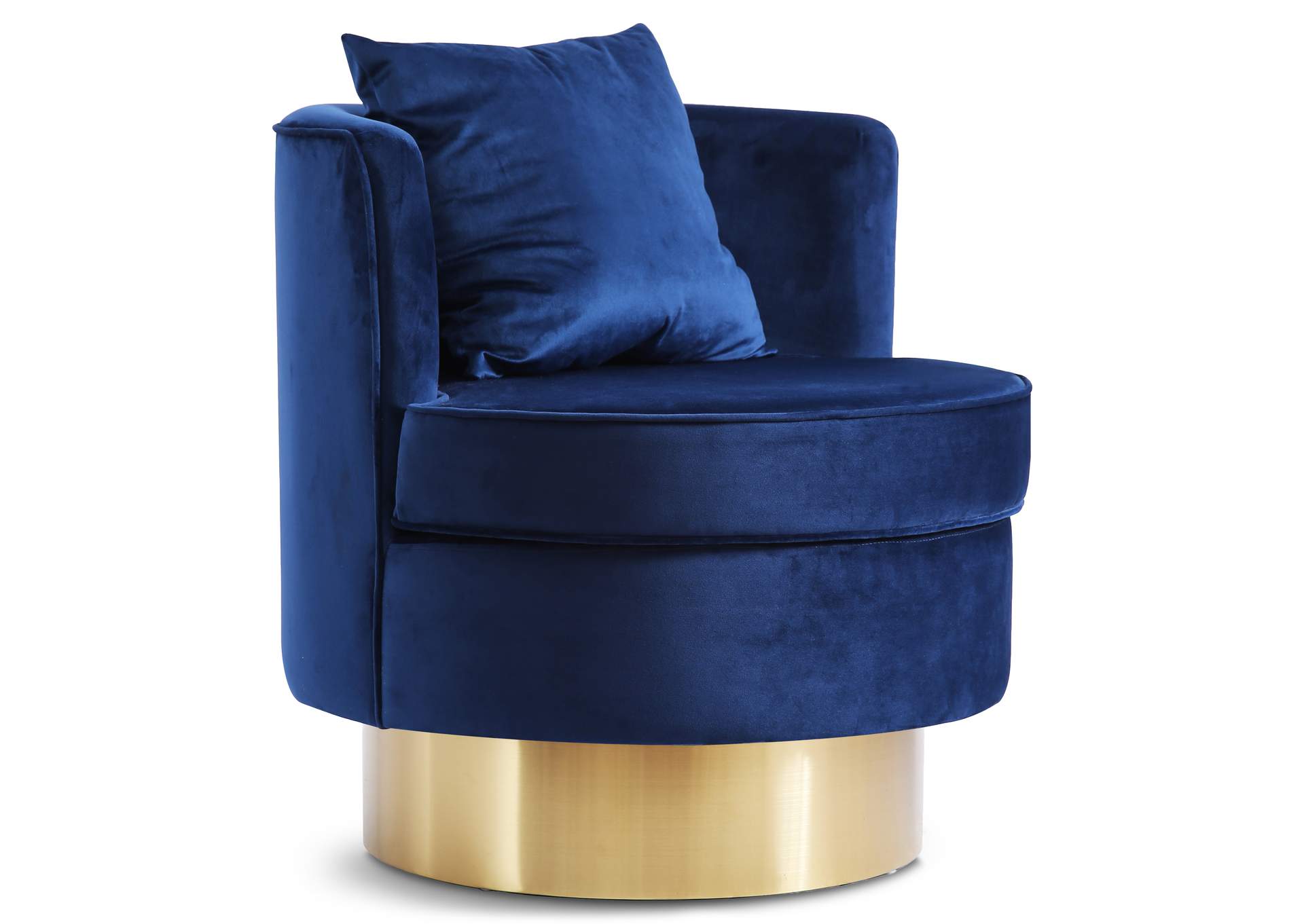 Kendra Navy Velvet Accent Chair,Meridian Furniture