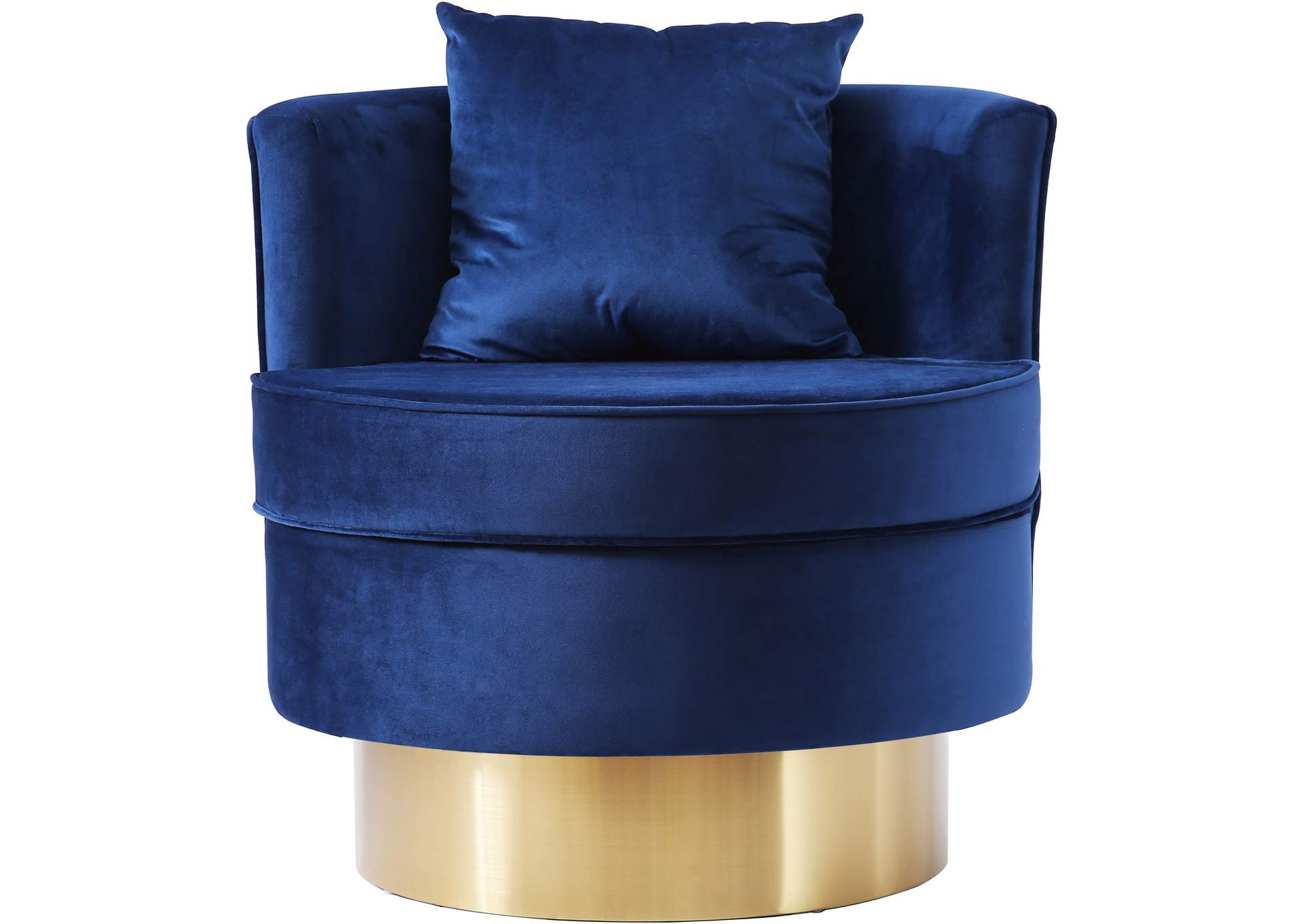 Kendra Navy Velvet Accent Chair,Meridian Furniture