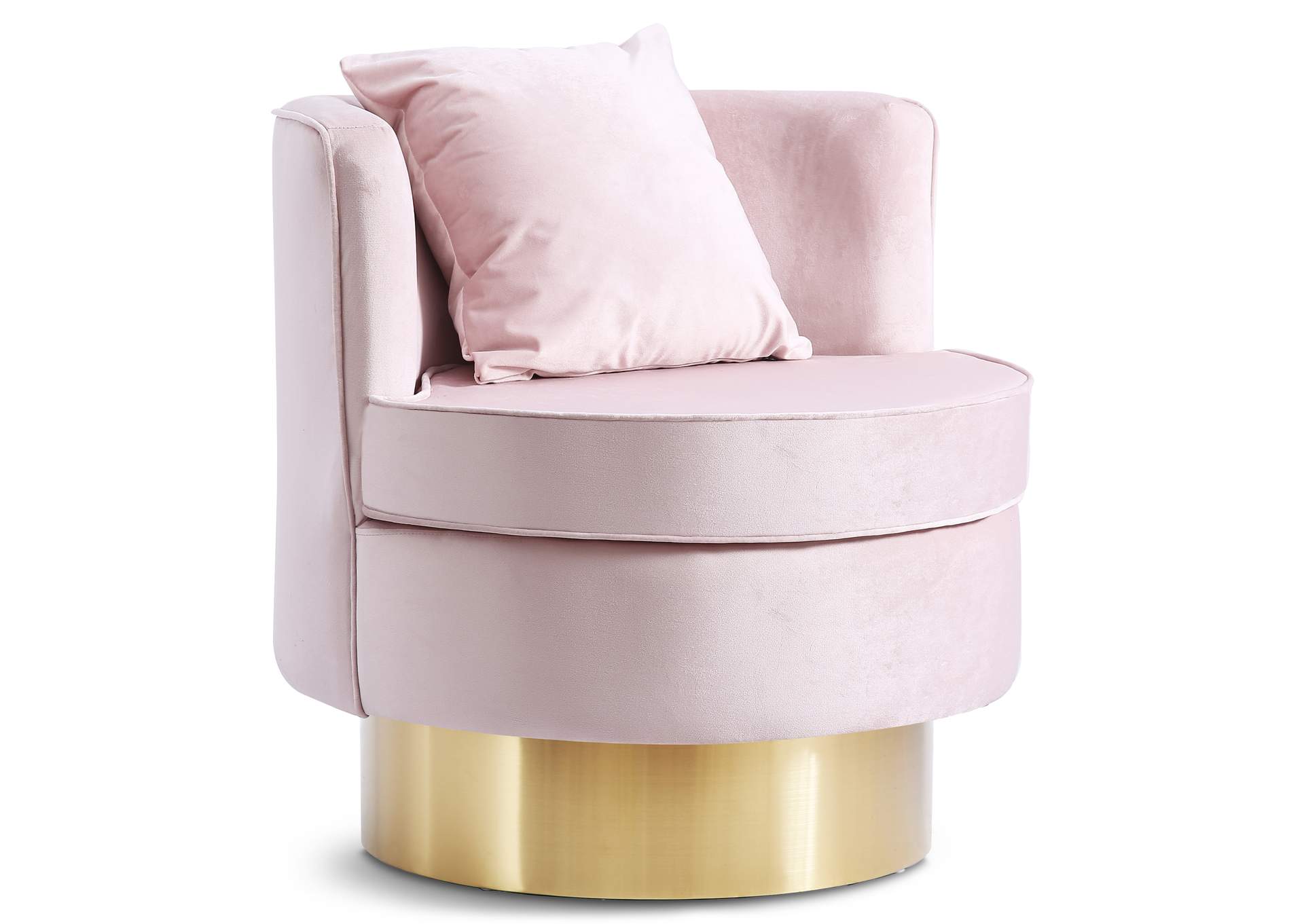 Kendra Pink Velvet Accent Chair,Meridian Furniture