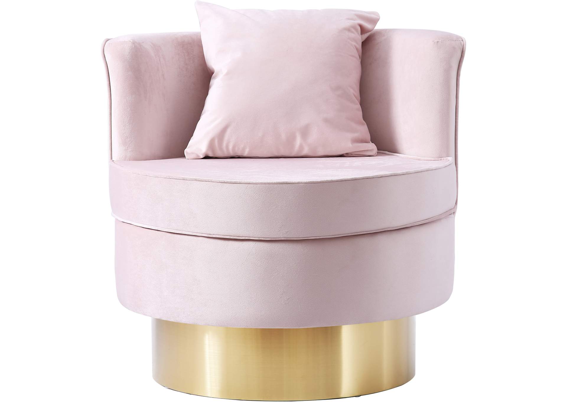 Kendra Pink Velvet Accent Chair,Meridian Furniture