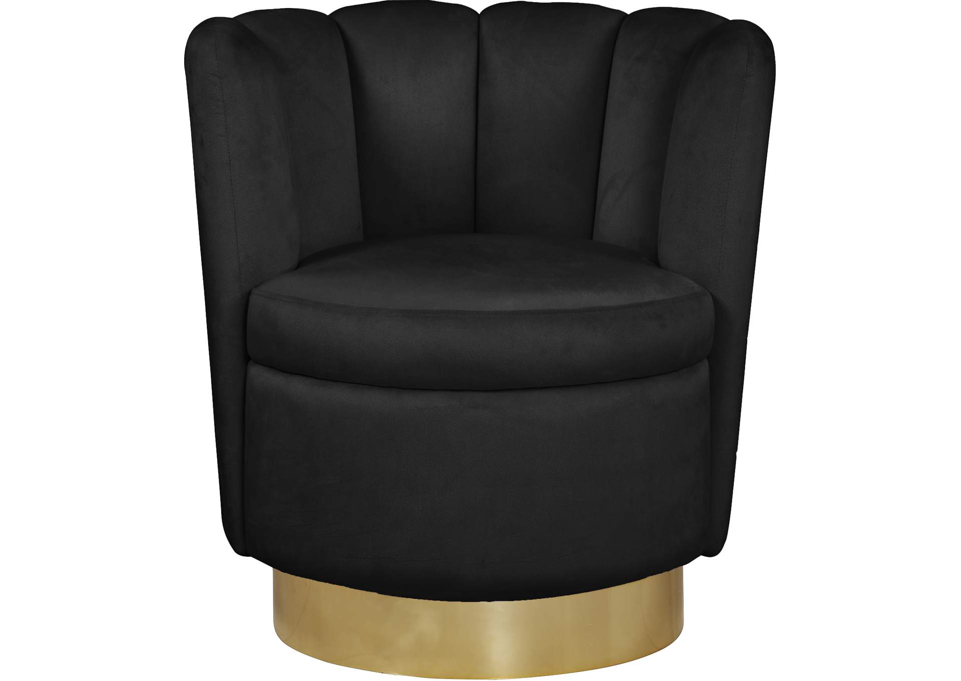 Lily Black Velvet Accent Chair,Meridian Furniture