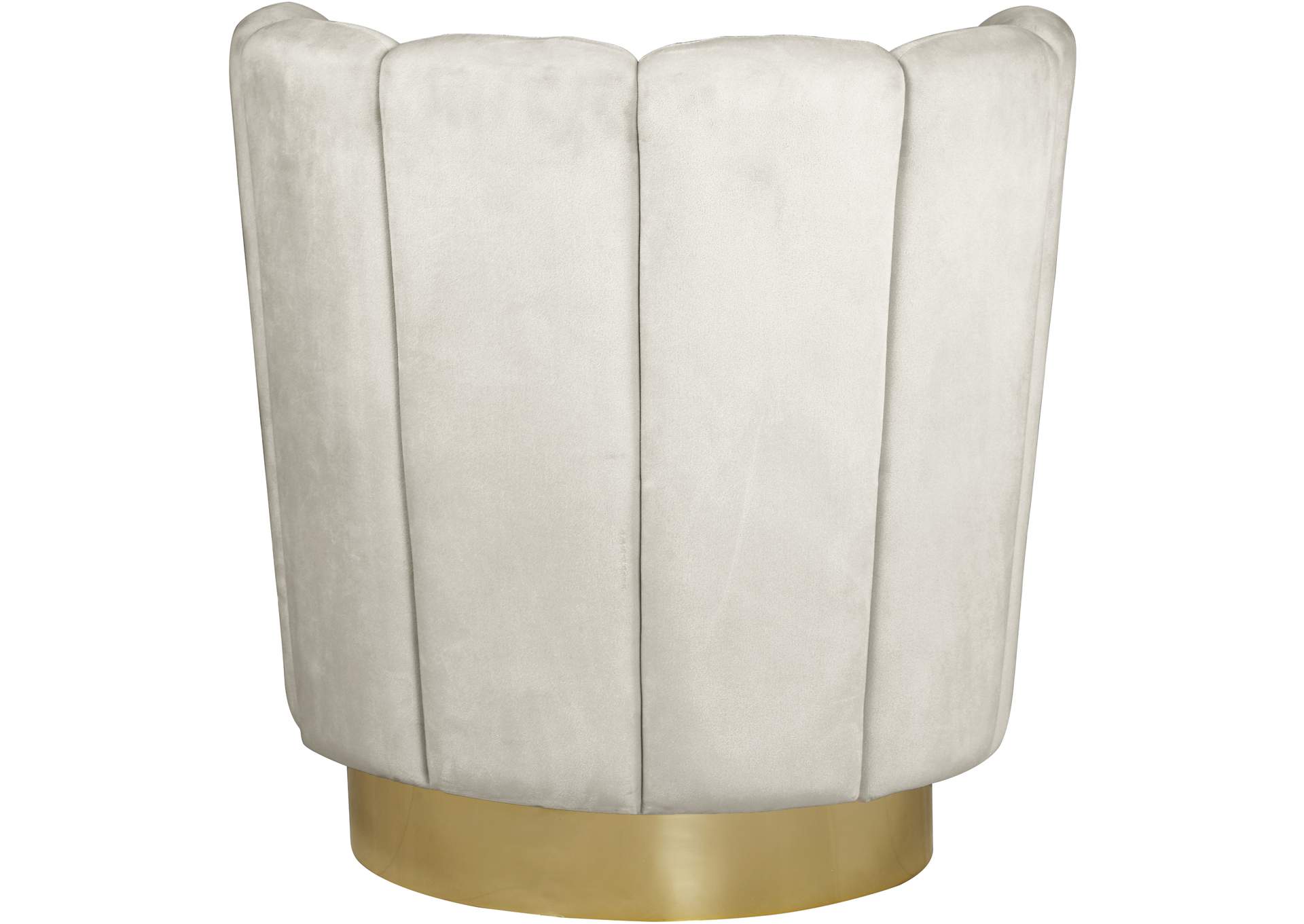 Lily Cream Velvet Accent Chair,Meridian Furniture