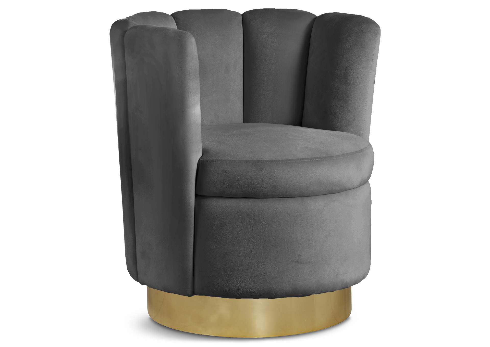 Lily Grey Velvet Accent Chair,Meridian Furniture