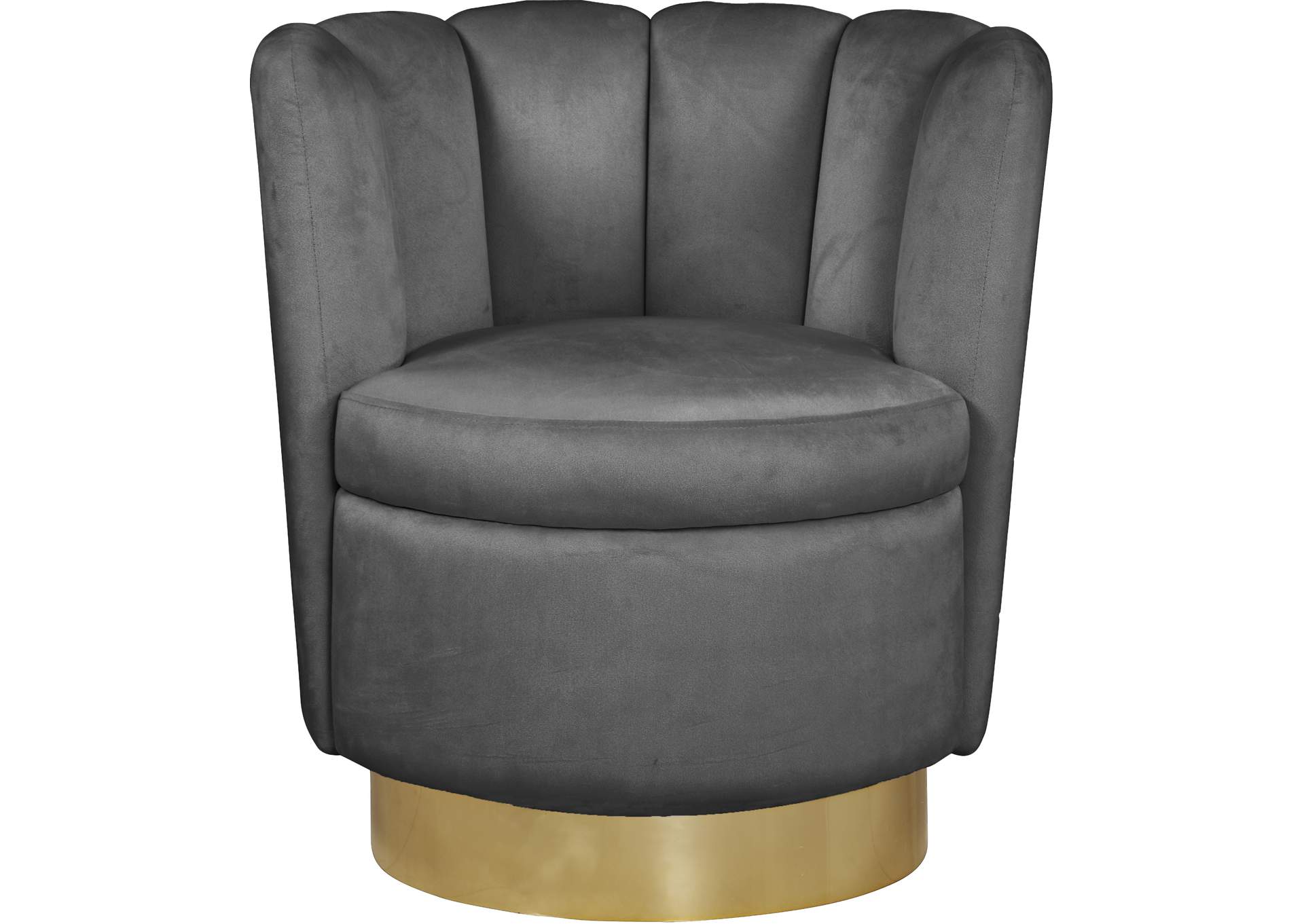 Lily Grey Velvet Accent Chair,Meridian Furniture