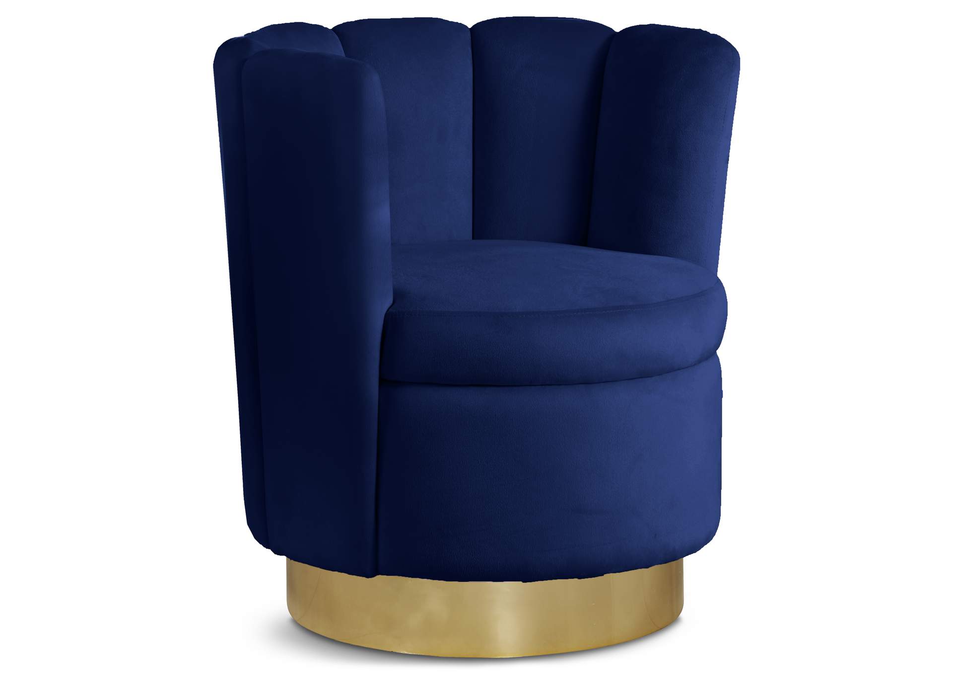 Lily Navy Velvet Accent Chair,Meridian Furniture