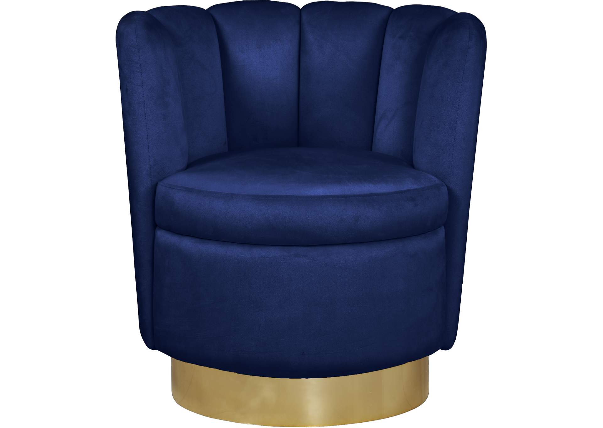 Lily Navy Velvet Accent Chair,Meridian Furniture