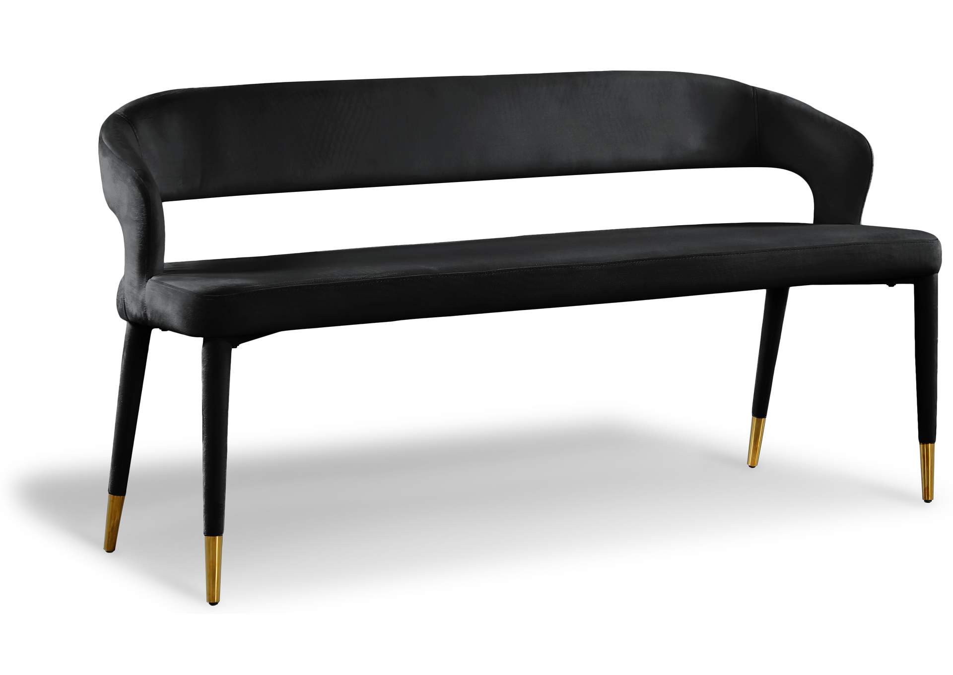 Destiny Black Velvet Bench,Meridian Furniture