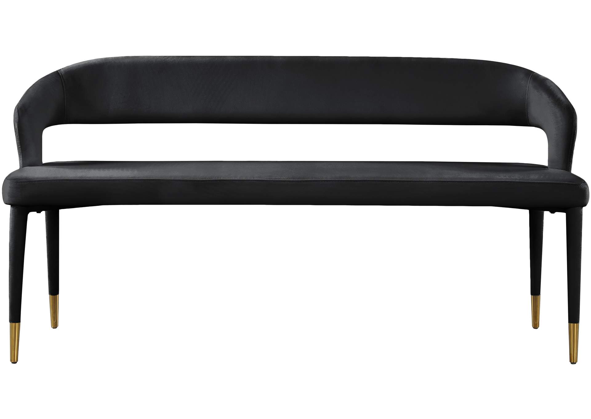 Destiny Black Velvet Bench,Meridian Furniture