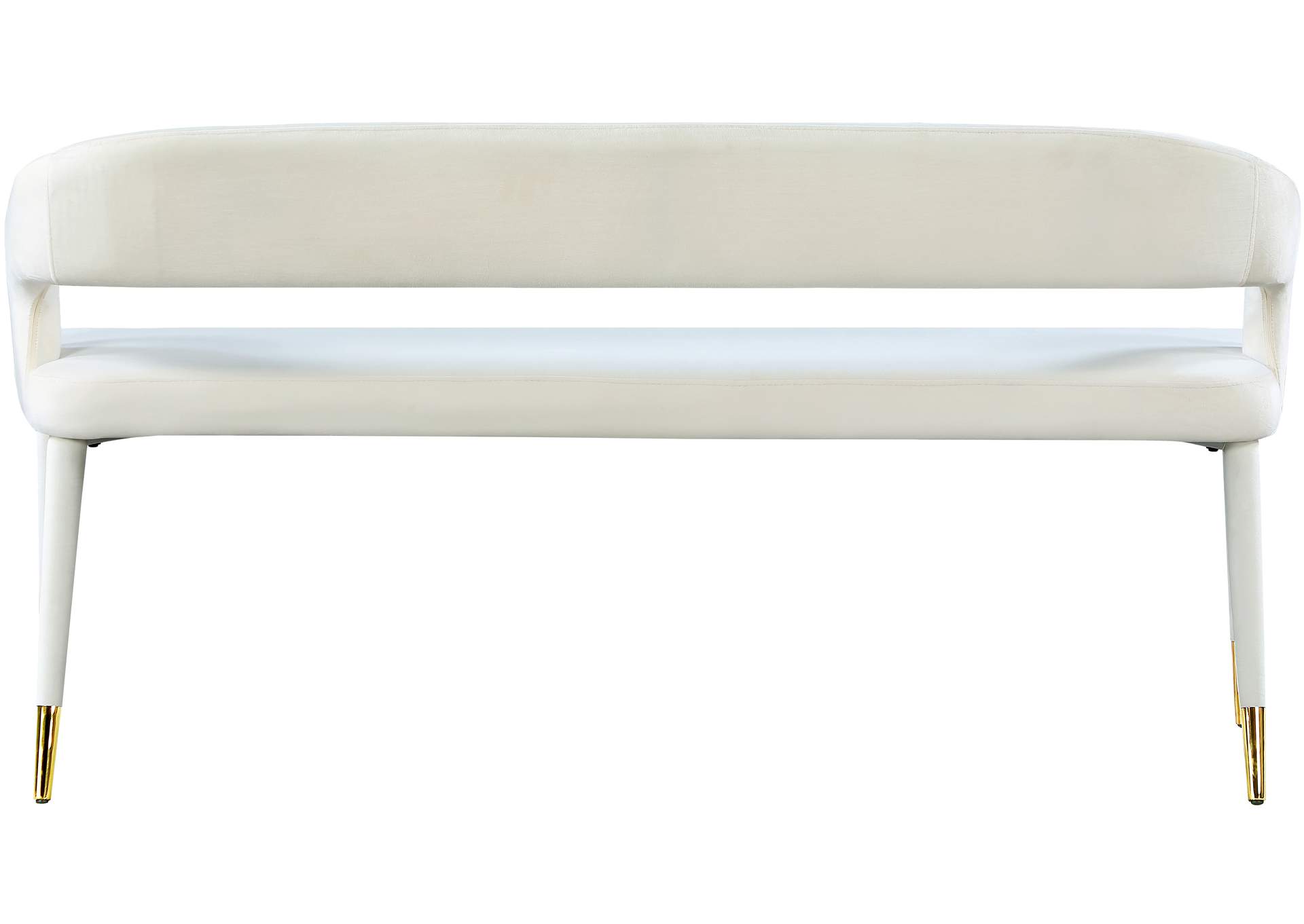 Destiny Cream Velvet Bench,Meridian Furniture