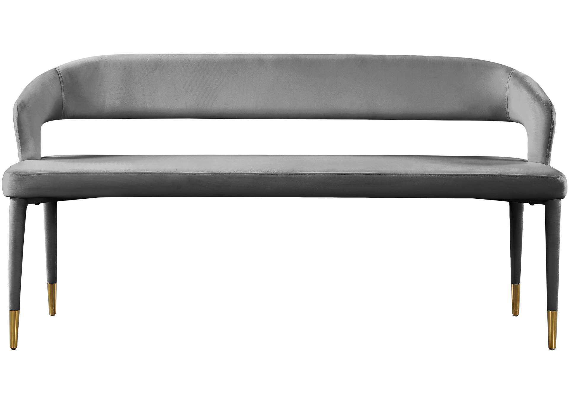 Destiny Grey Velvet Bench,Meridian Furniture