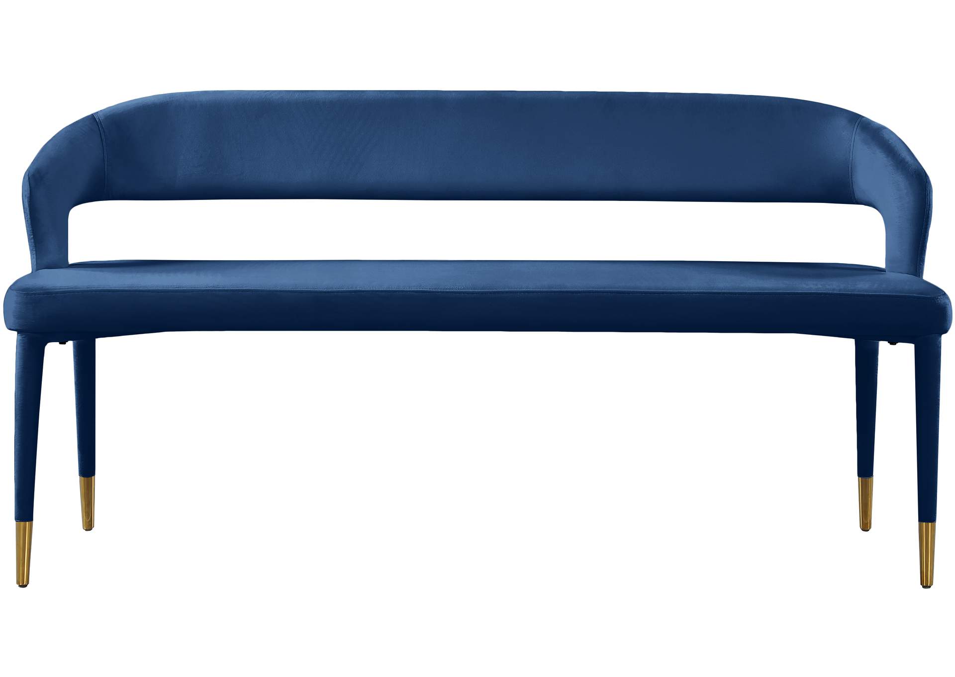 Destiny Navy Velvet Bench,Meridian Furniture