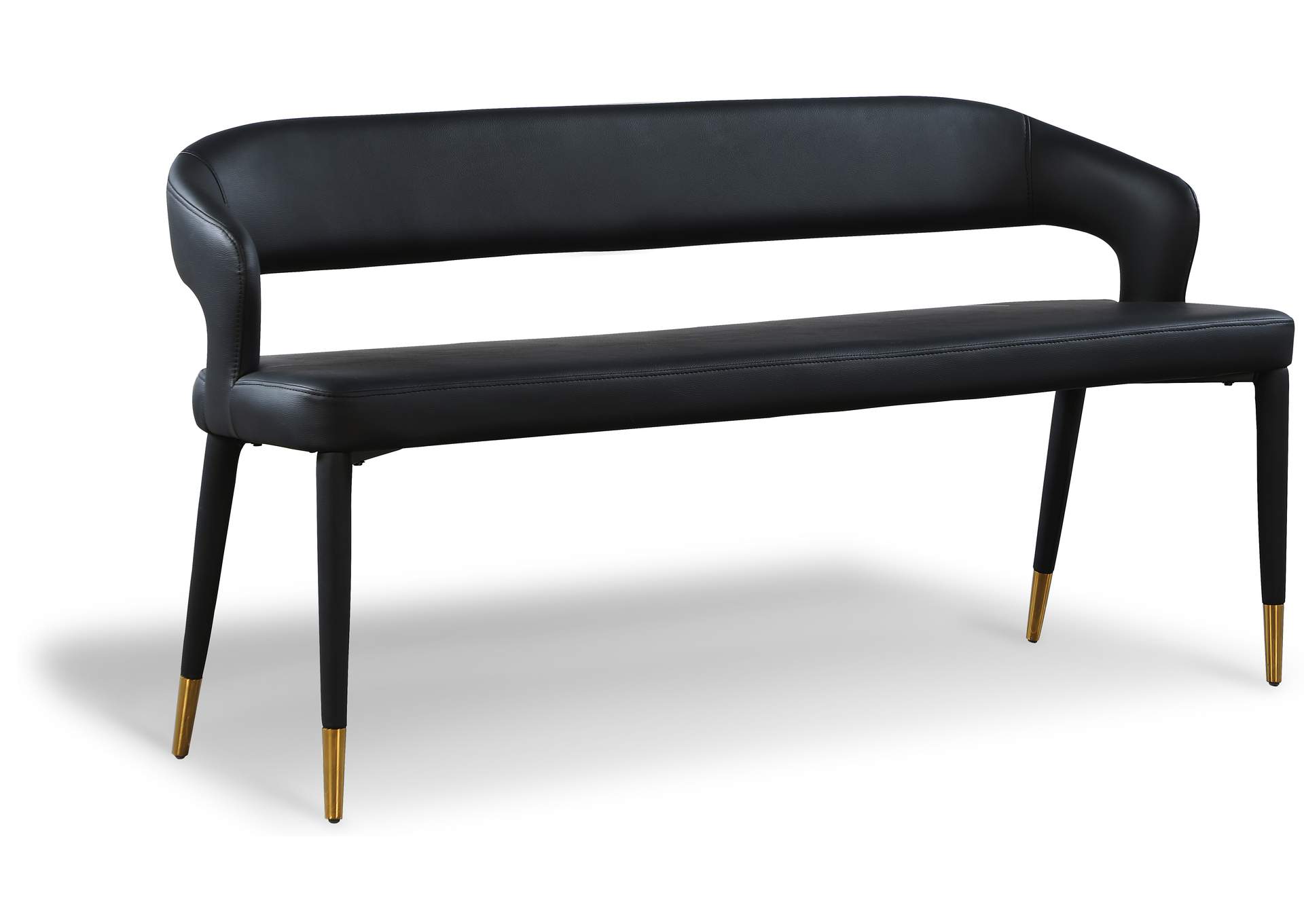 Destiny Black Faux Leather Bench,Meridian Furniture