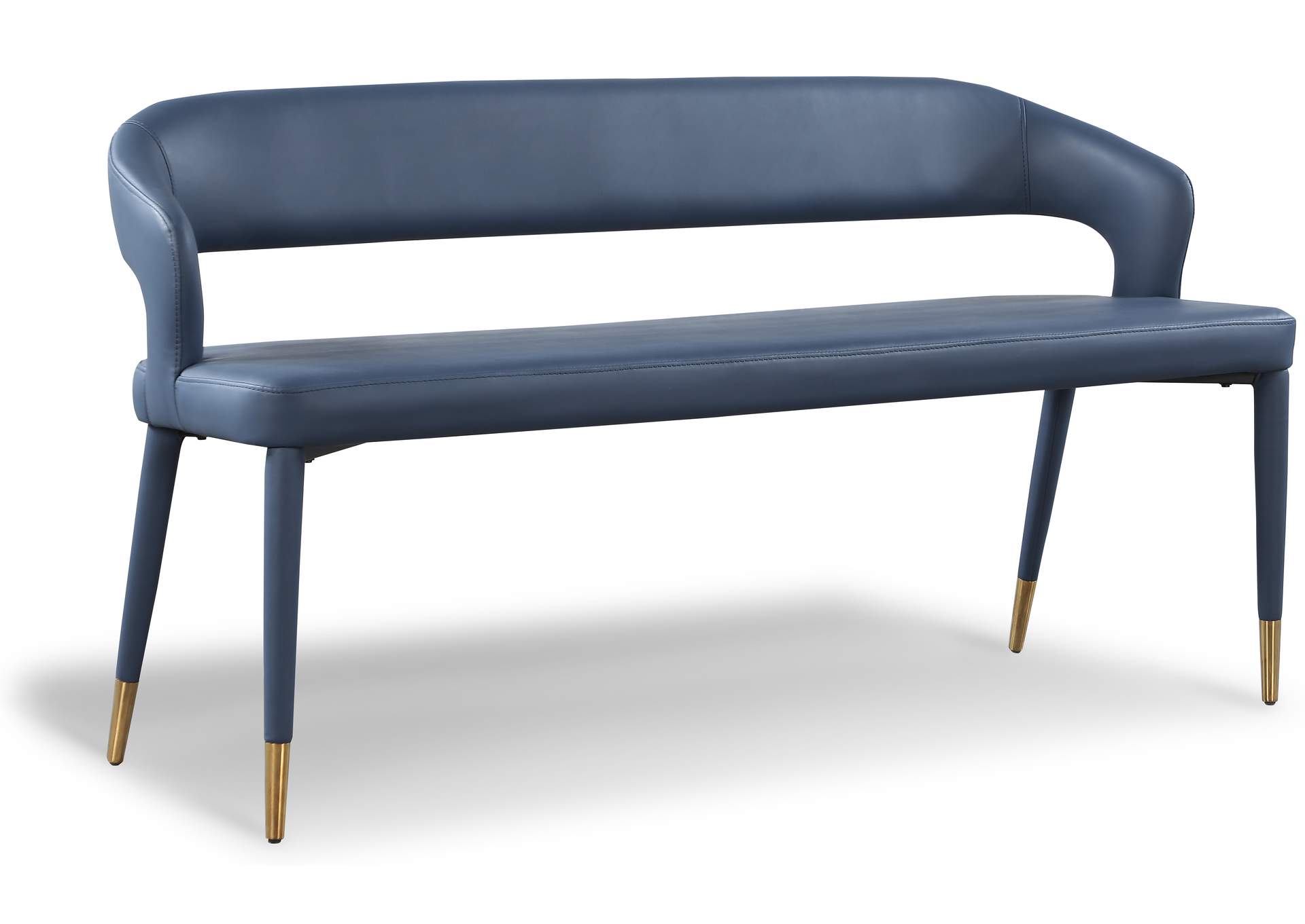 Destiny Navy Faux Leather Bench,Meridian Furniture