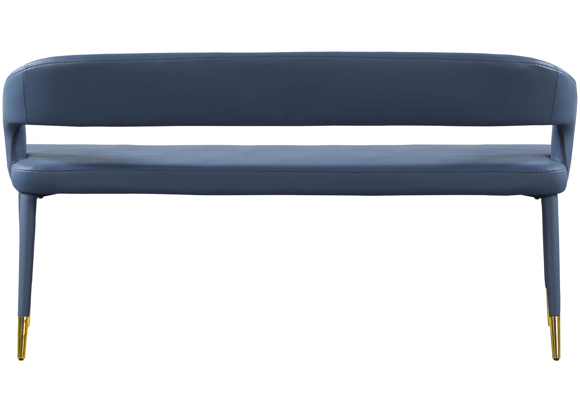 Destiny Navy Faux Leather Bench,Meridian Furniture