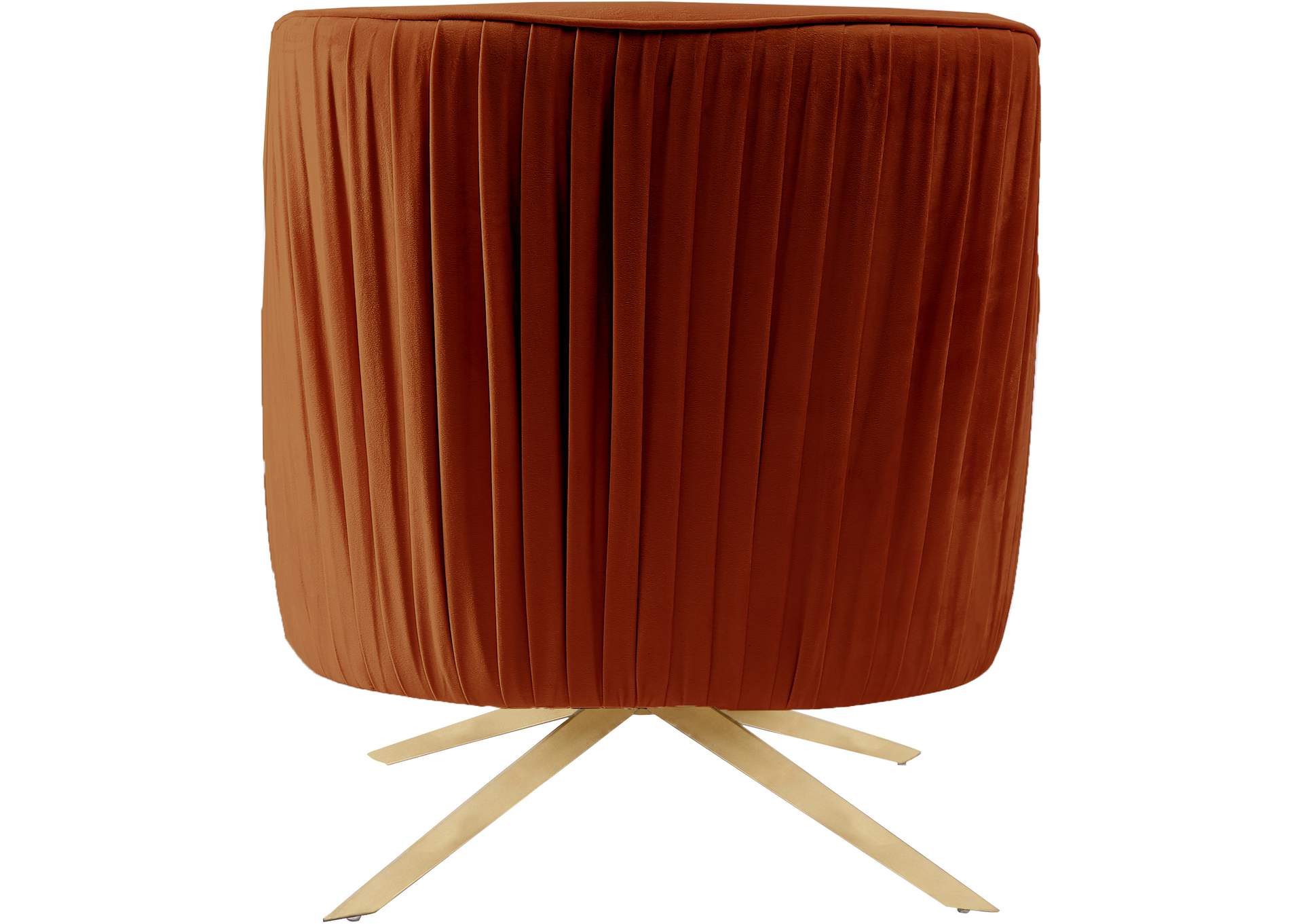 Paloma Cognac Velvet Accent Chair,Meridian Furniture