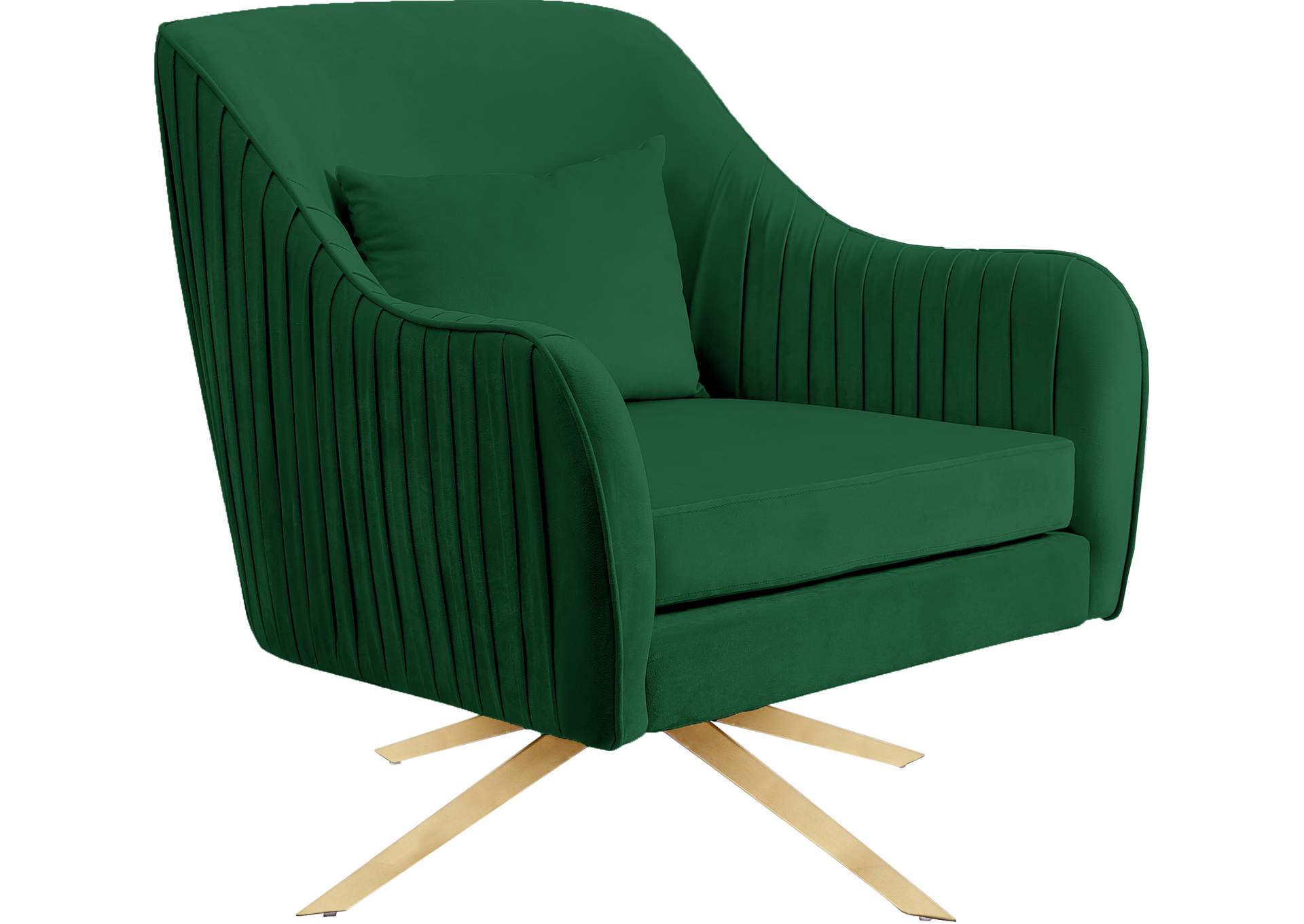 Paloma Green Velvet Accent Chair,Meridian Furniture