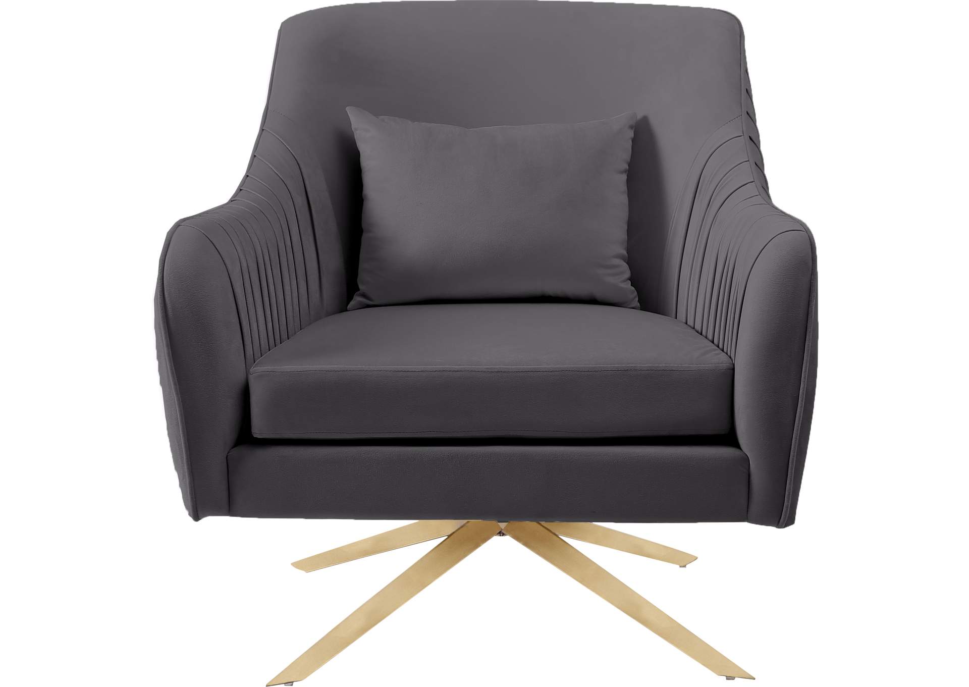 Paloma Grey Velvet Accent Chair,Meridian Furniture