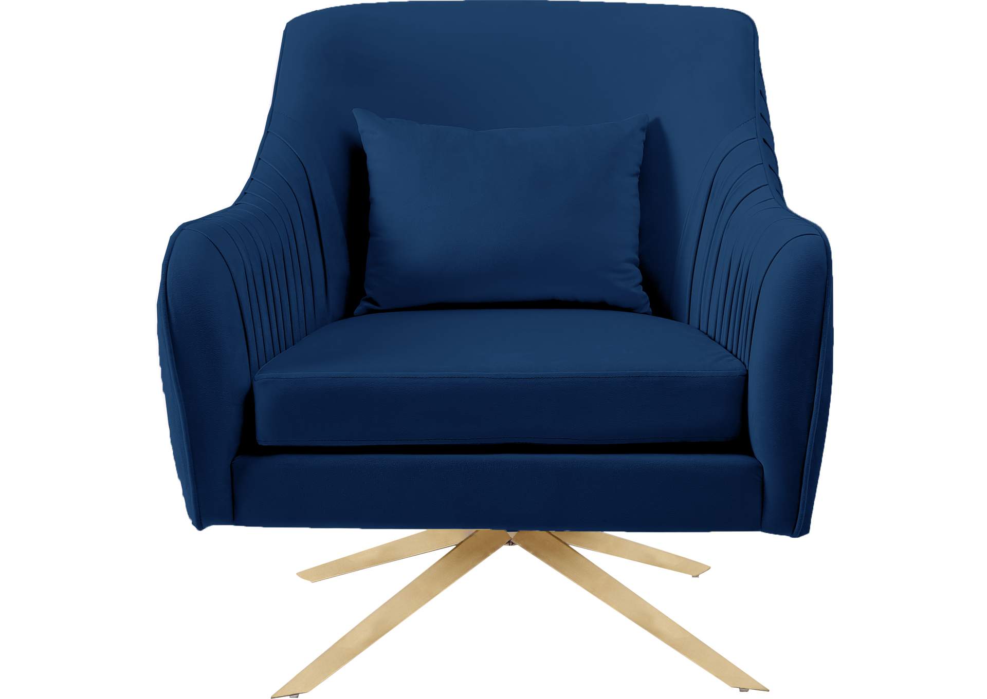 Paloma Navy Velvet Accent Chair,Meridian Furniture