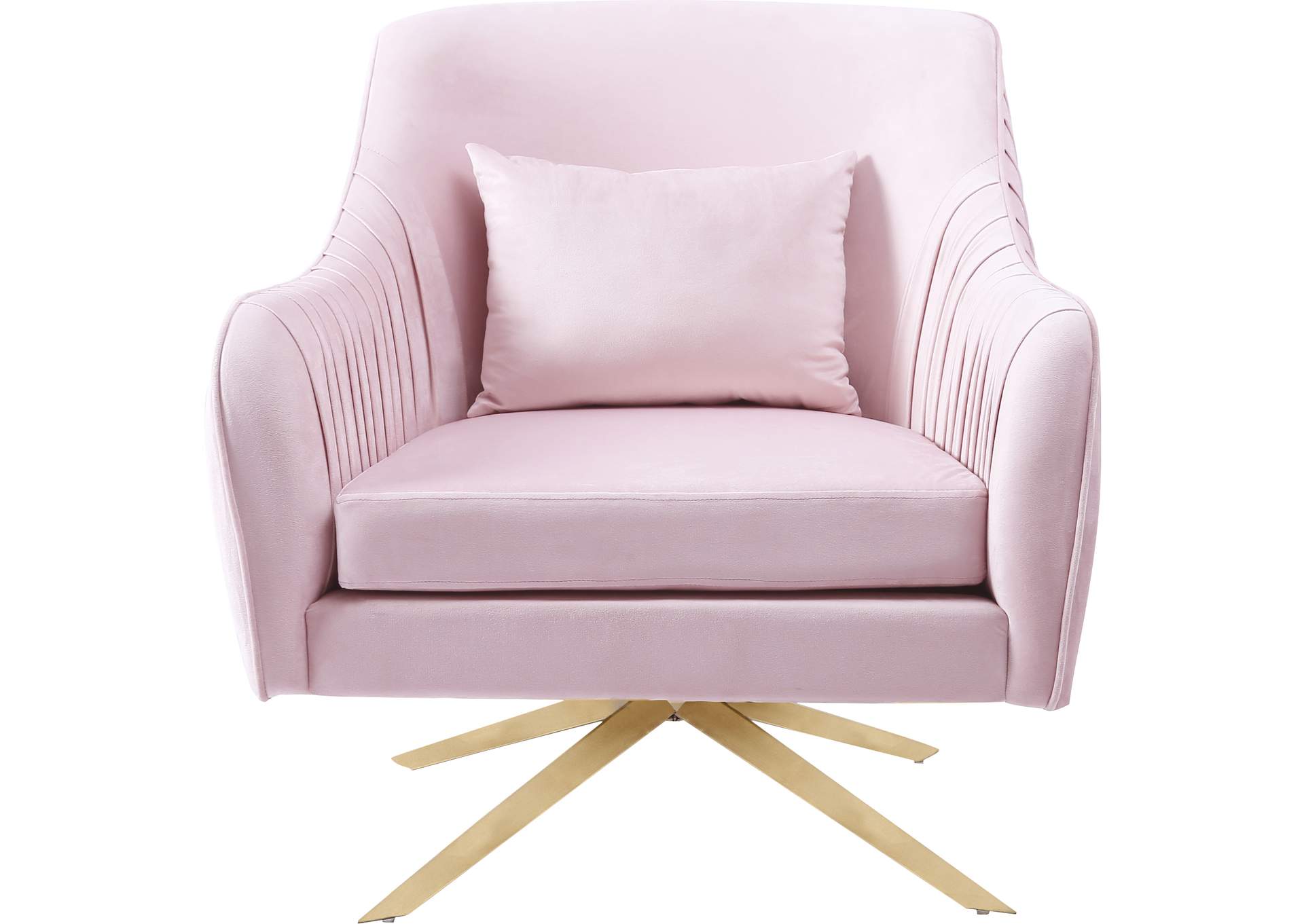 Paloma Pink Velvet Accent Chair,Meridian Furniture