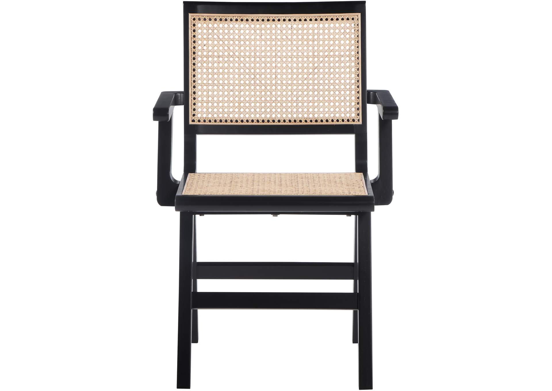 Preston Black Wood Dining Arm Chair Set of 2,Meridian Furniture