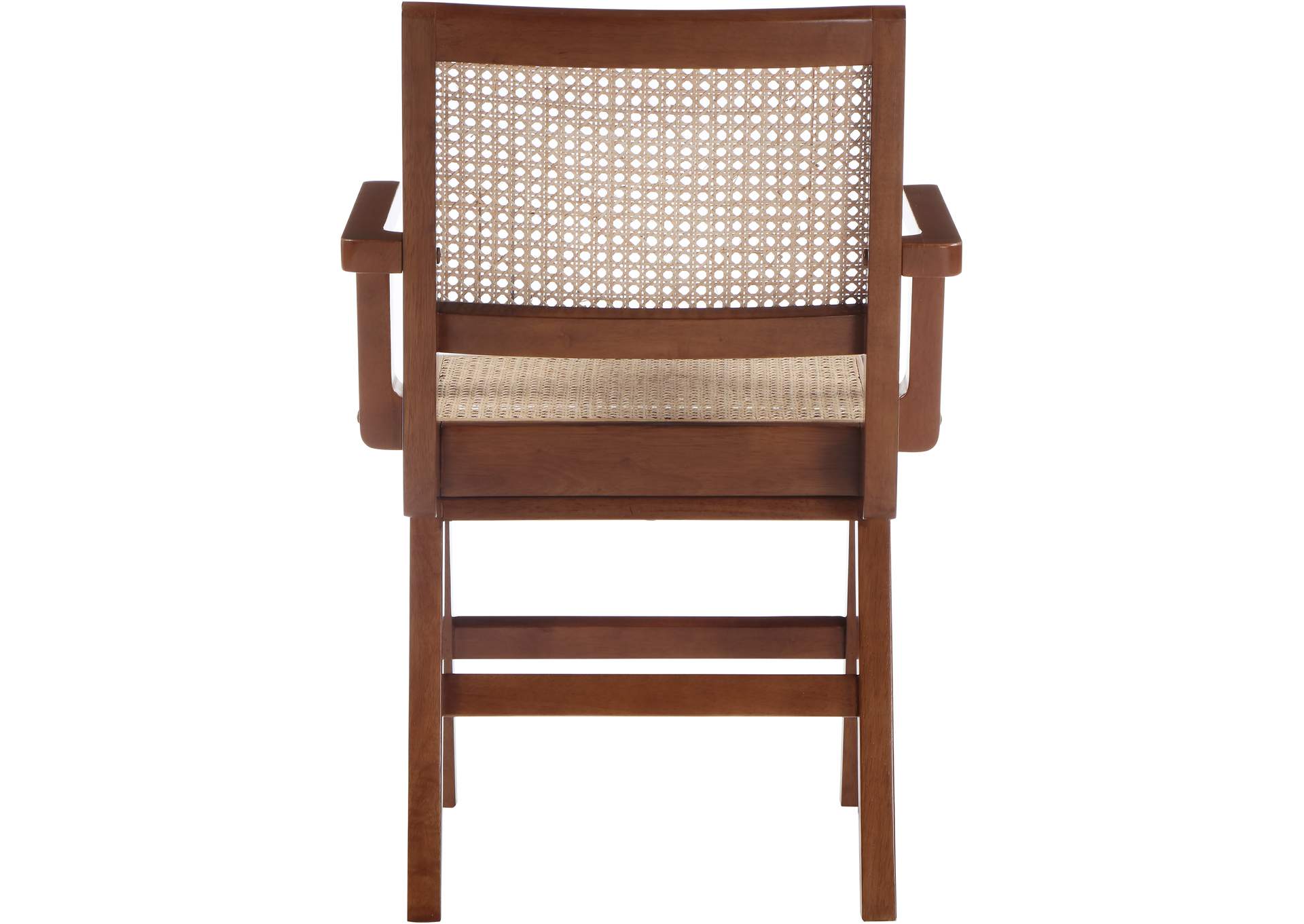 Preston Walnut Wood Dining Arm Chair Set of 2,Meridian Furniture