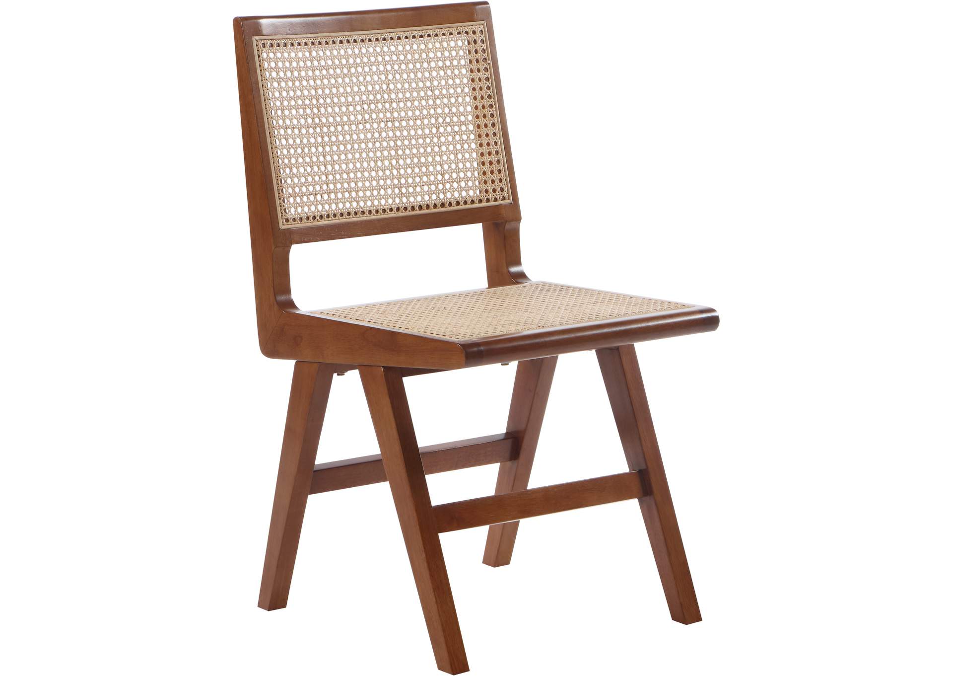 Preston Walnut Wood Dining Side Chair Set of 2,Meridian Furniture