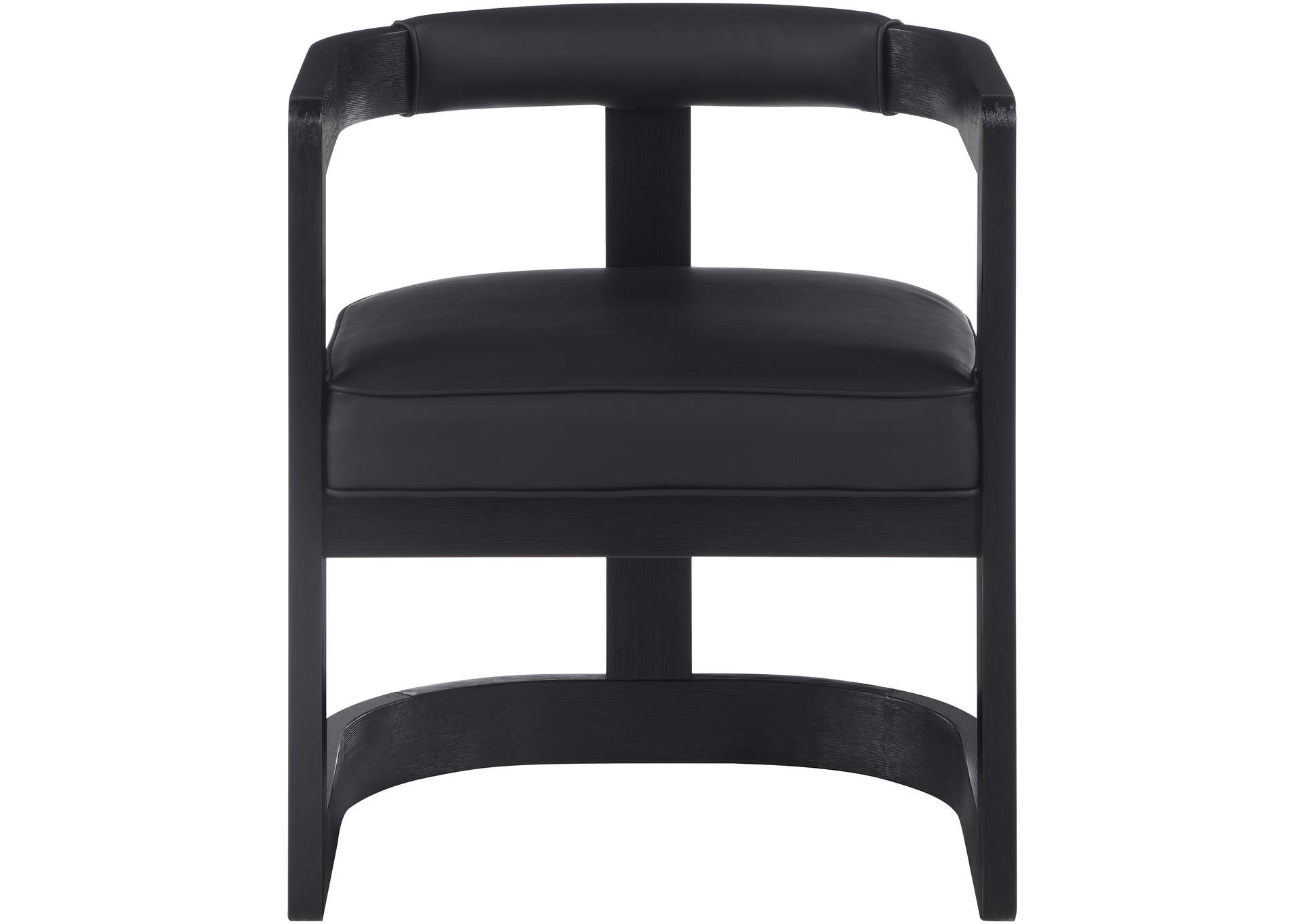 Manchester Black Faux Leather Dining Chair,Meridian Furniture