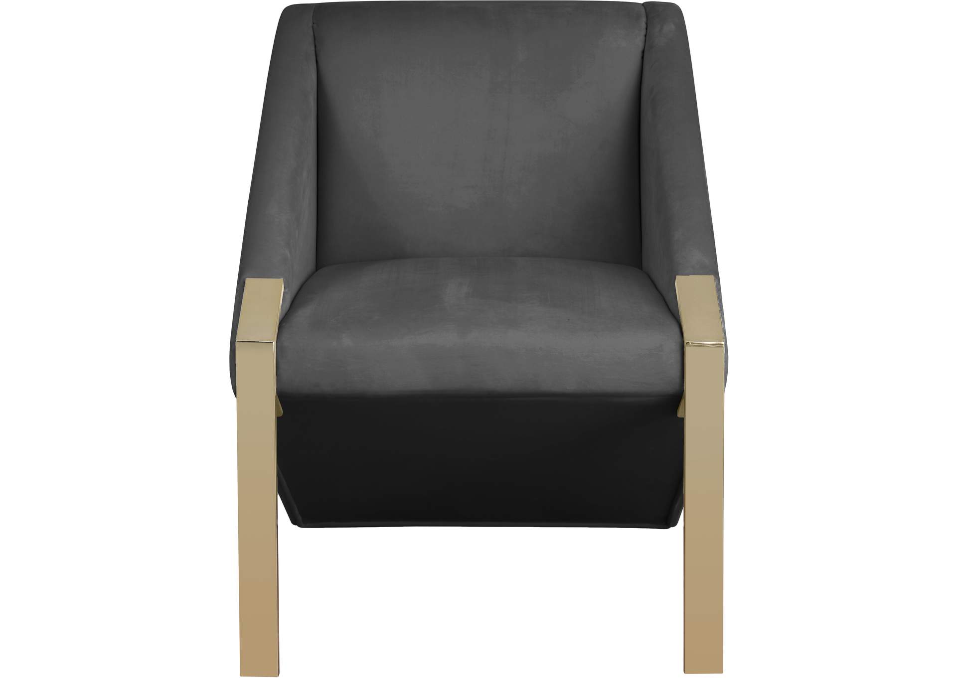 Rivet Grey Velvet Accent Chair,Meridian Furniture