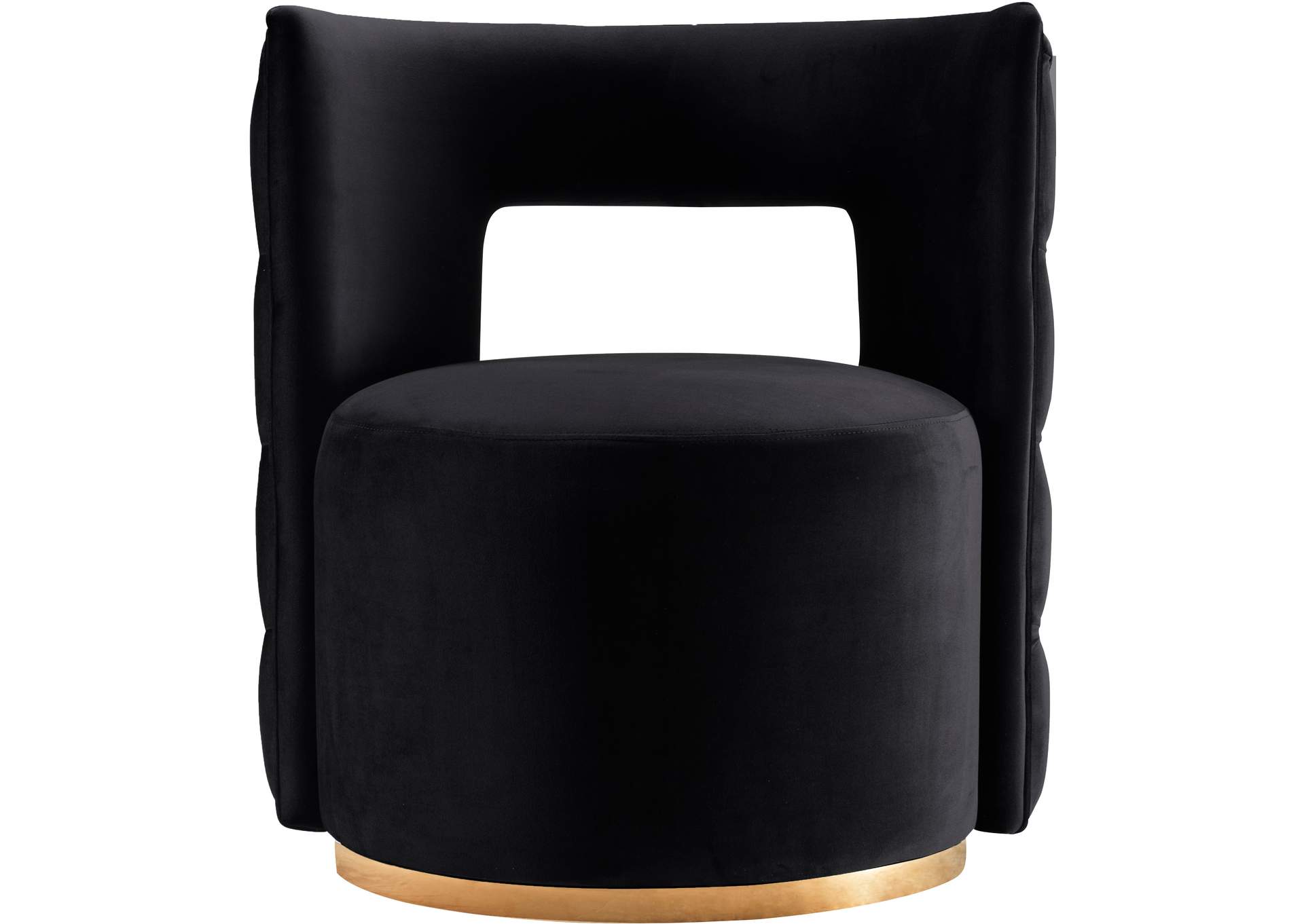 Theo Black Velvet Accent Chair,Meridian Furniture