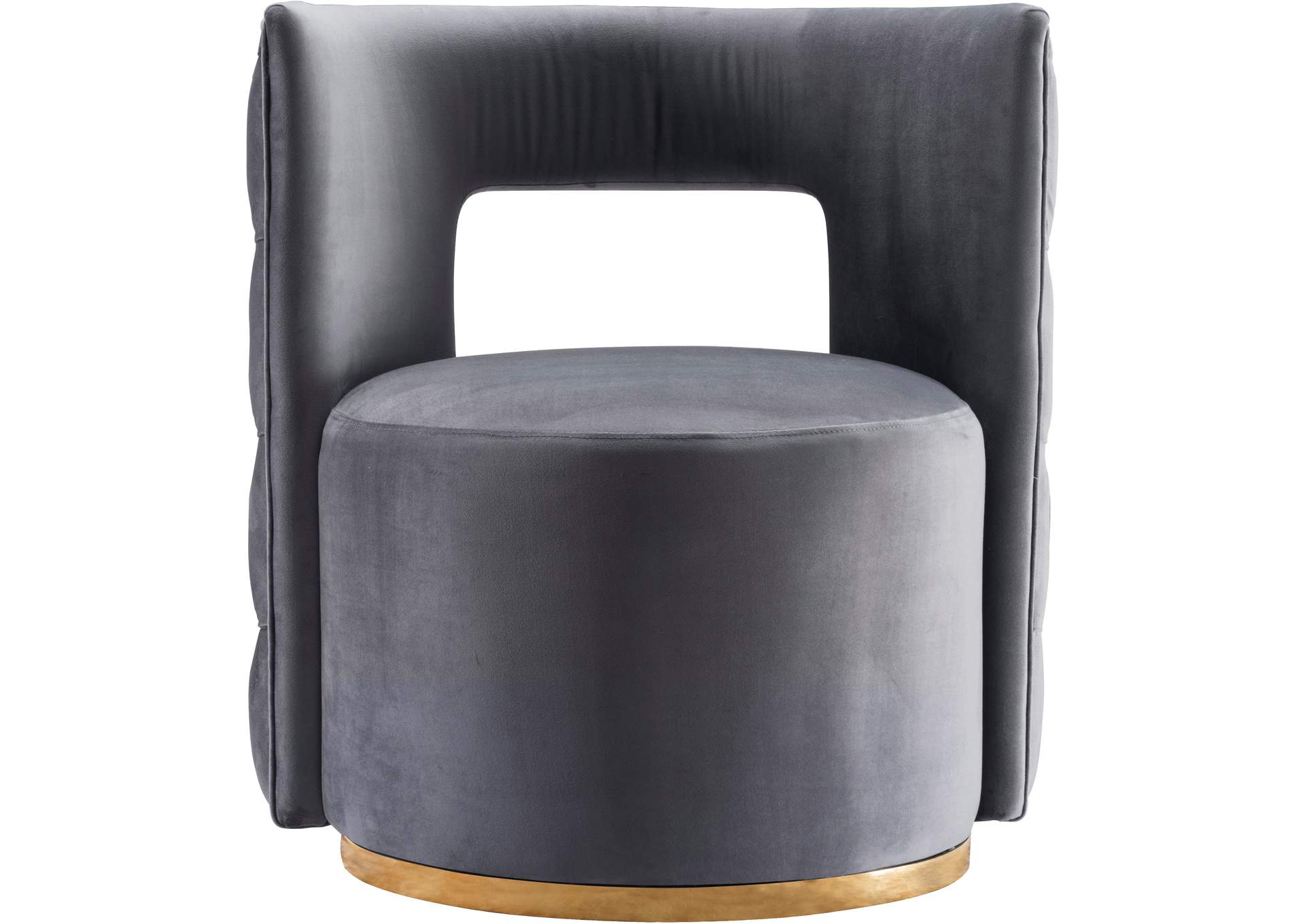 Theo Grey Velvet Accent Chair,Meridian Furniture