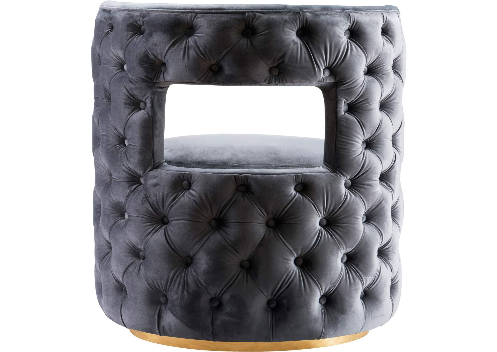 Theo Grey Velvet Accent Chair,Meridian Furniture