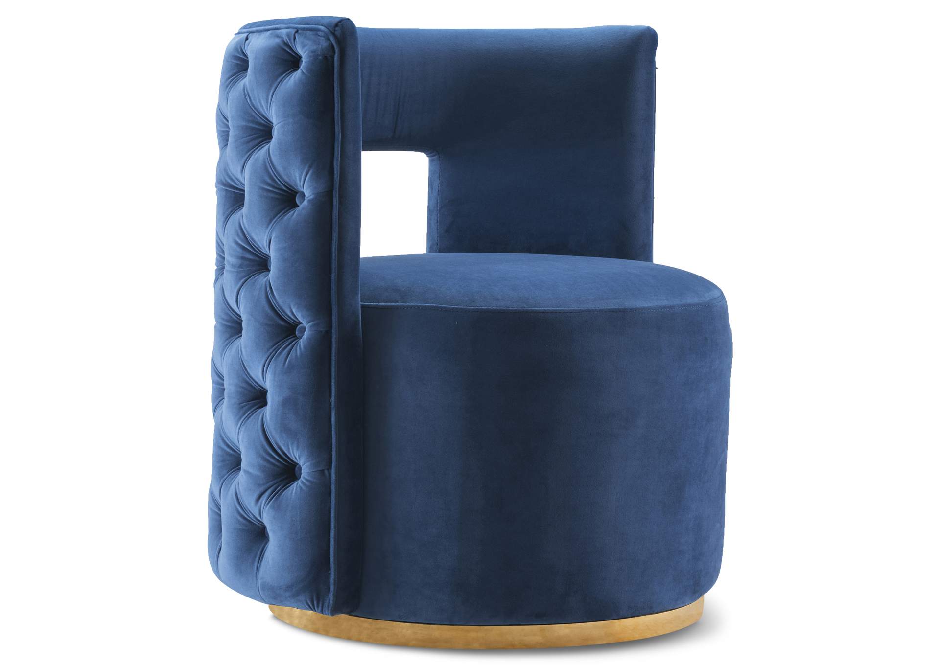 Theo Navy Velvet Accent Chair,Meridian Furniture