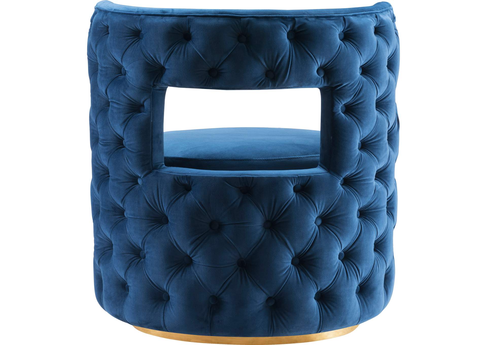 Theo Navy Velvet Accent Chair,Meridian Furniture