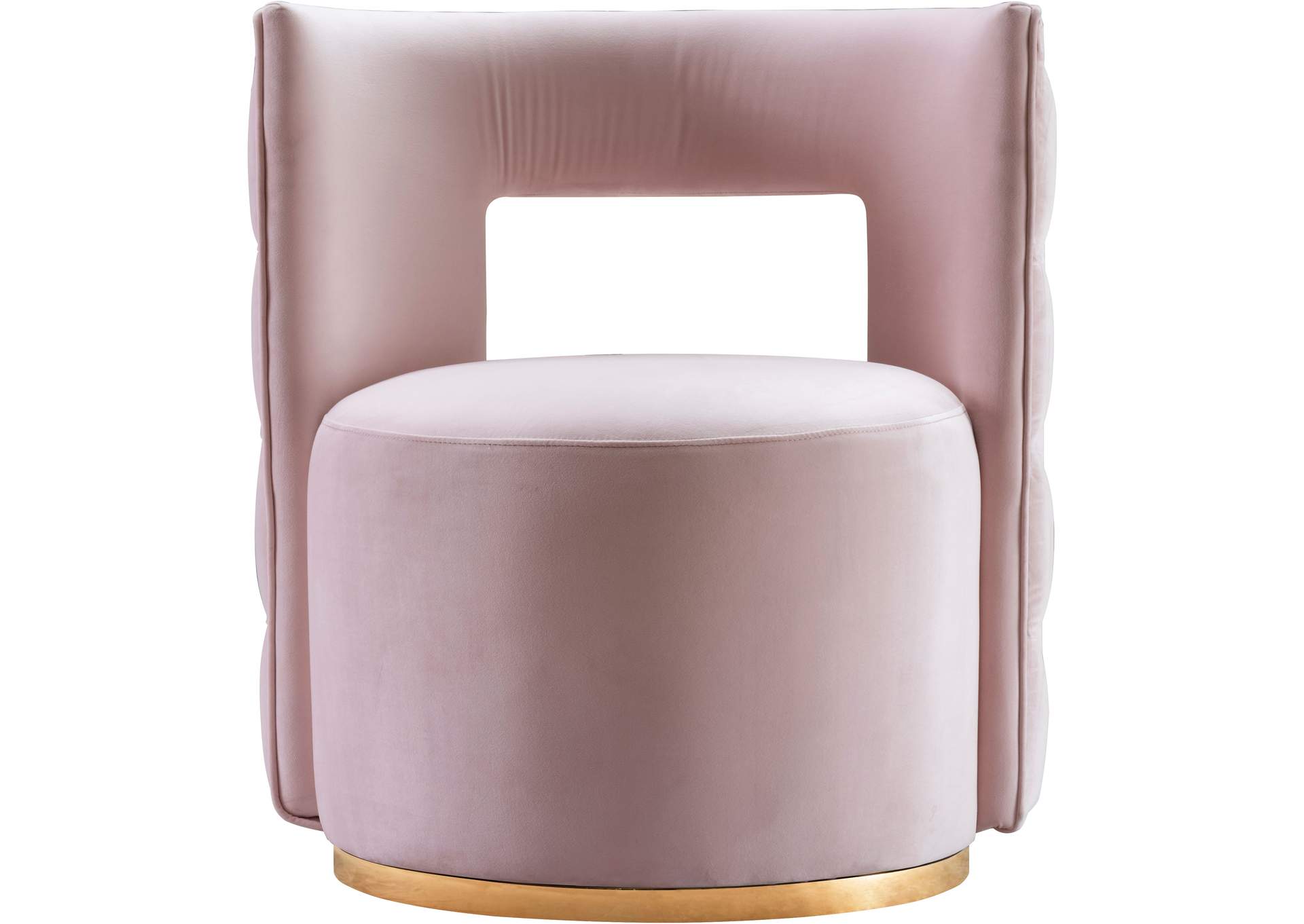 Theo Pink Velvet Accent Chair,Meridian Furniture