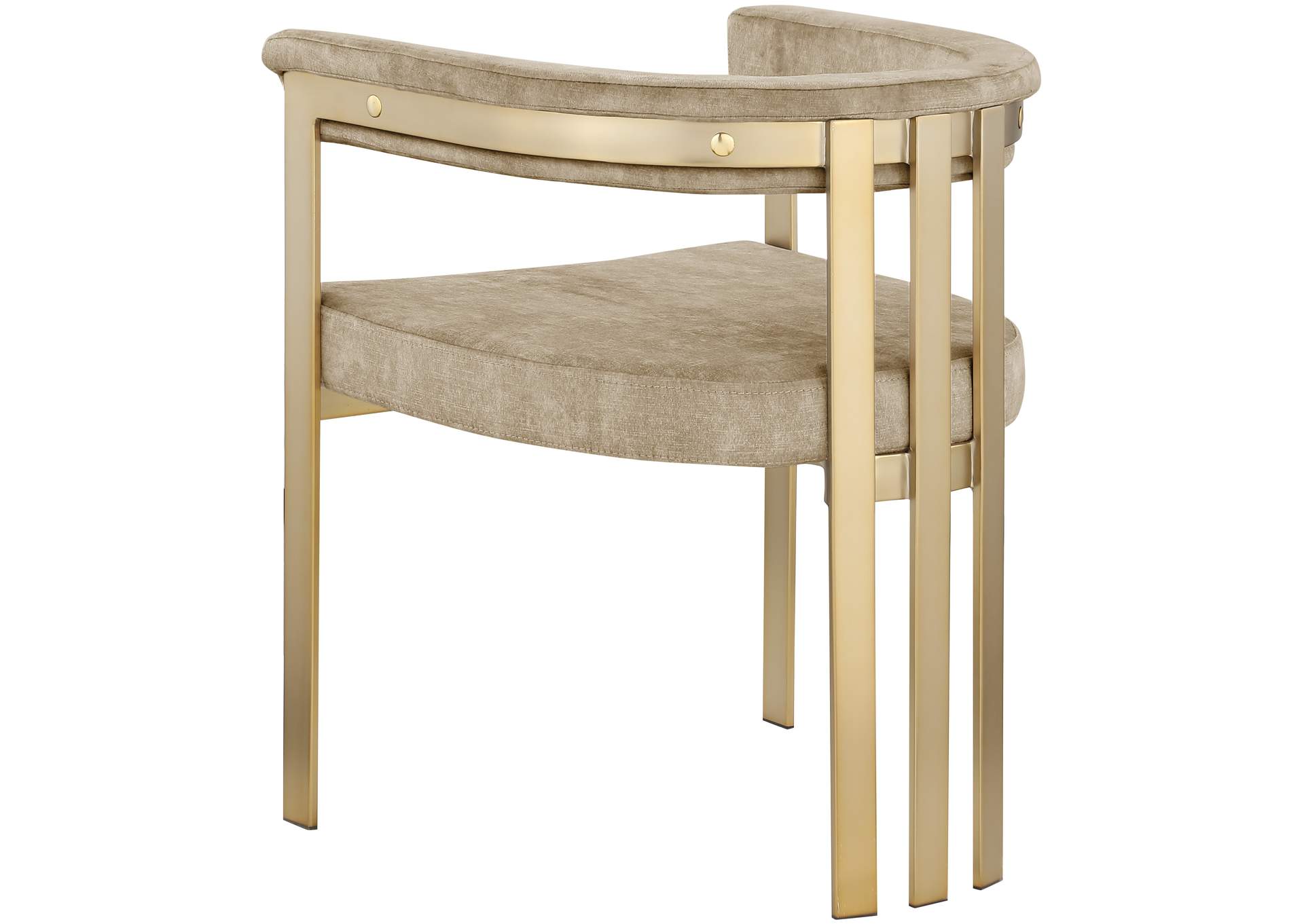 Marcello Beige Velvet Dining Chair Set of 2,Meridian Furniture