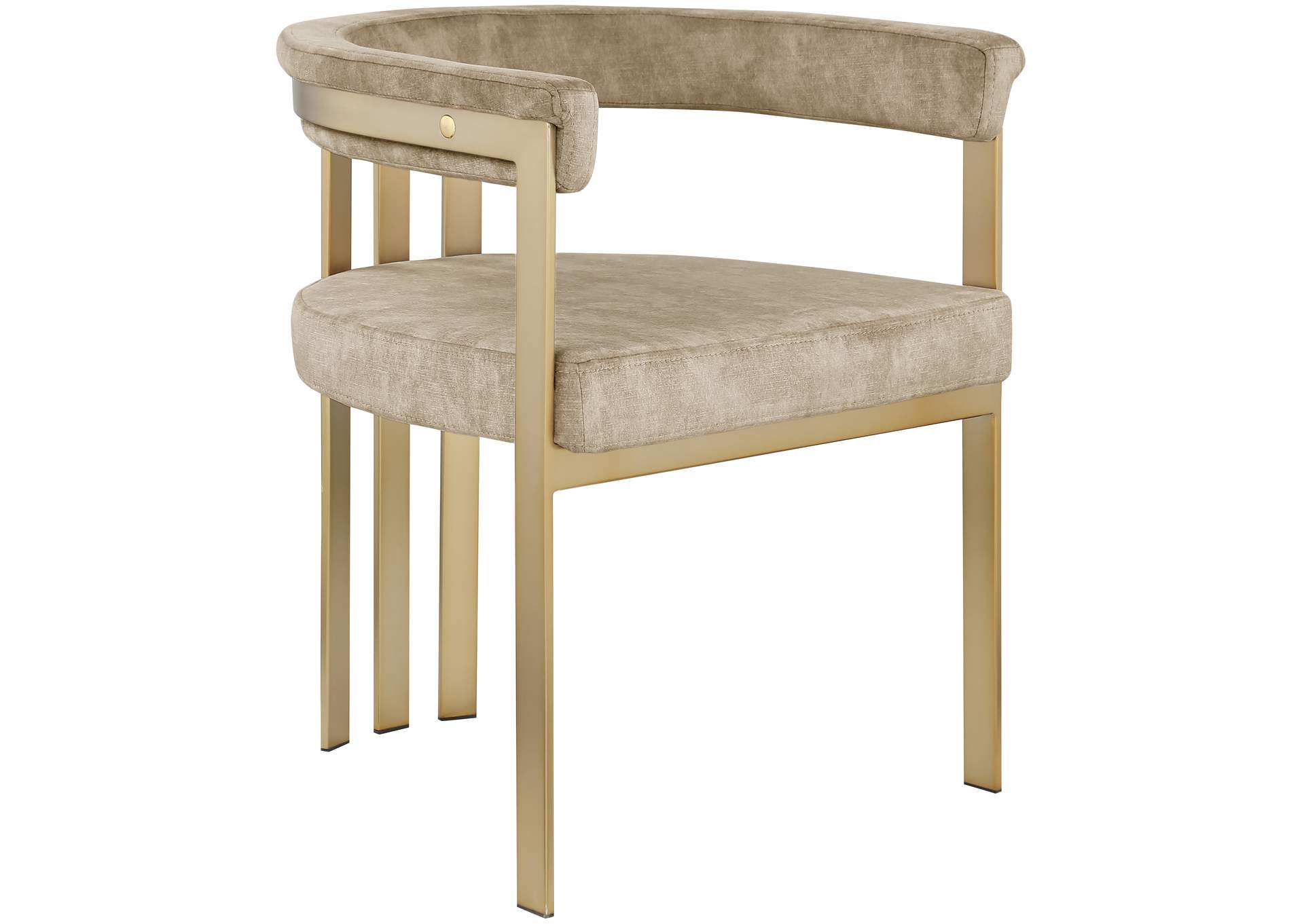 Marcello Beige Velvet Dining Chair Set of 2,Meridian Furniture