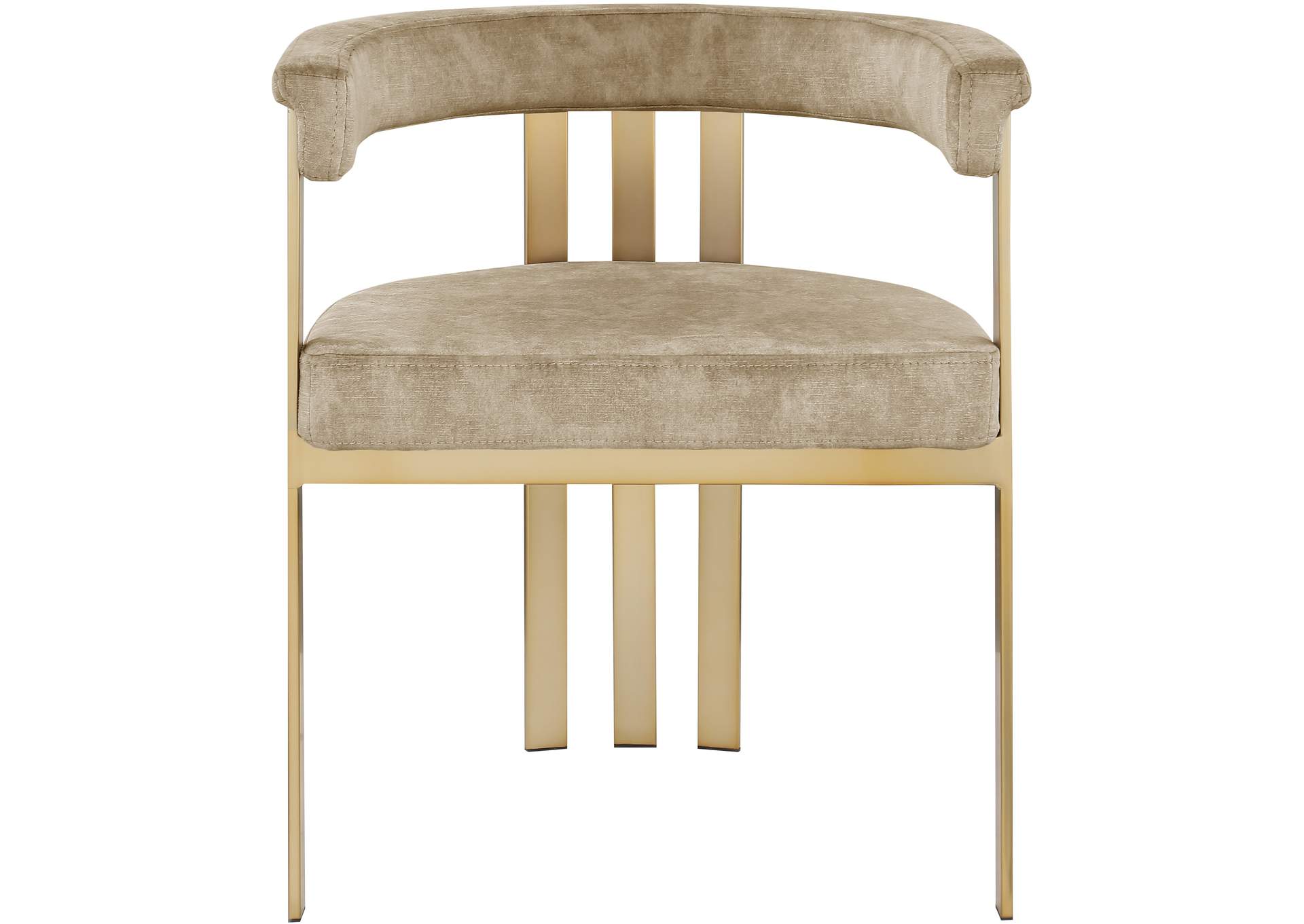 Marcello Beige Velvet Dining Chair Set of 2,Meridian Furniture