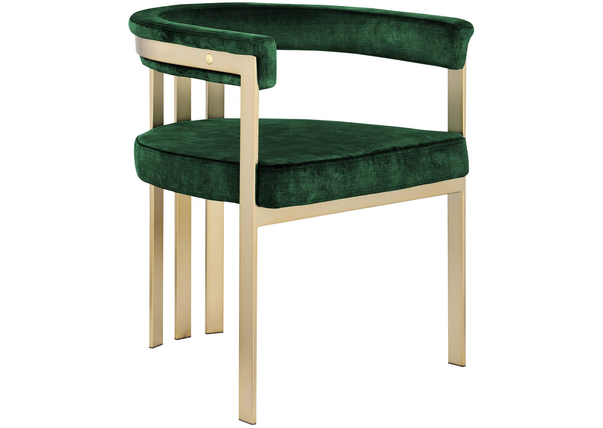 Marcello Green Velvet Dining Chair Set of 2,Meridian Furniture