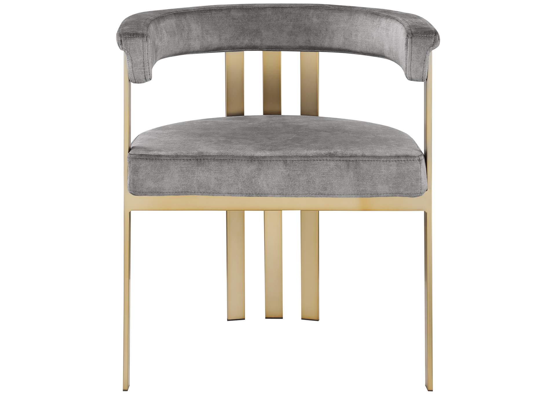 Marcello Grey Velvet Dining Chair Set of 2,Meridian Furniture