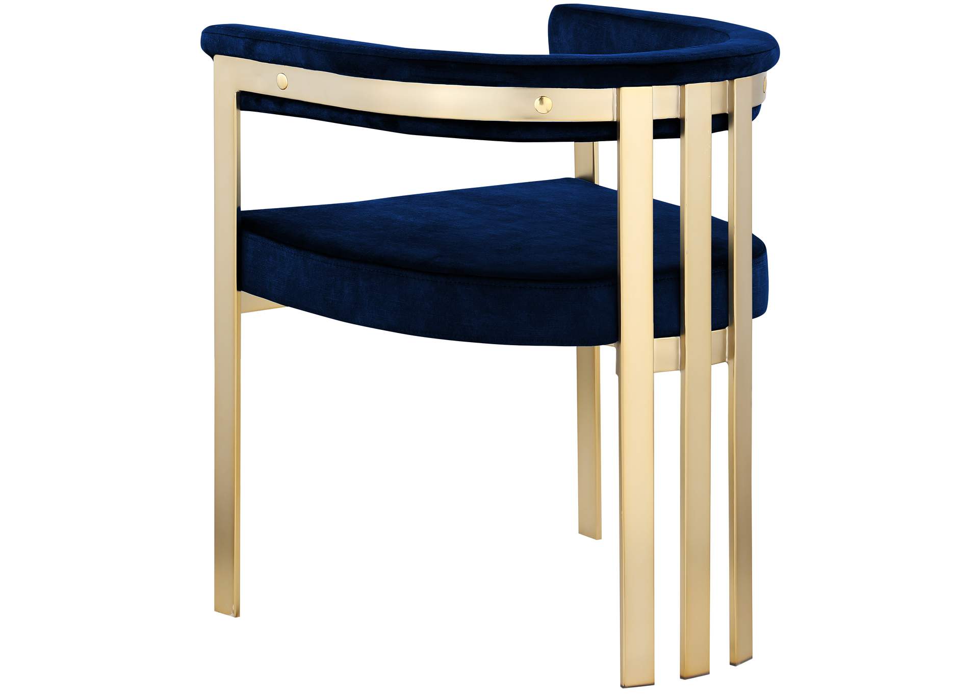 Marcello Navy Velvet Dining Chair Set of 2,Meridian Furniture