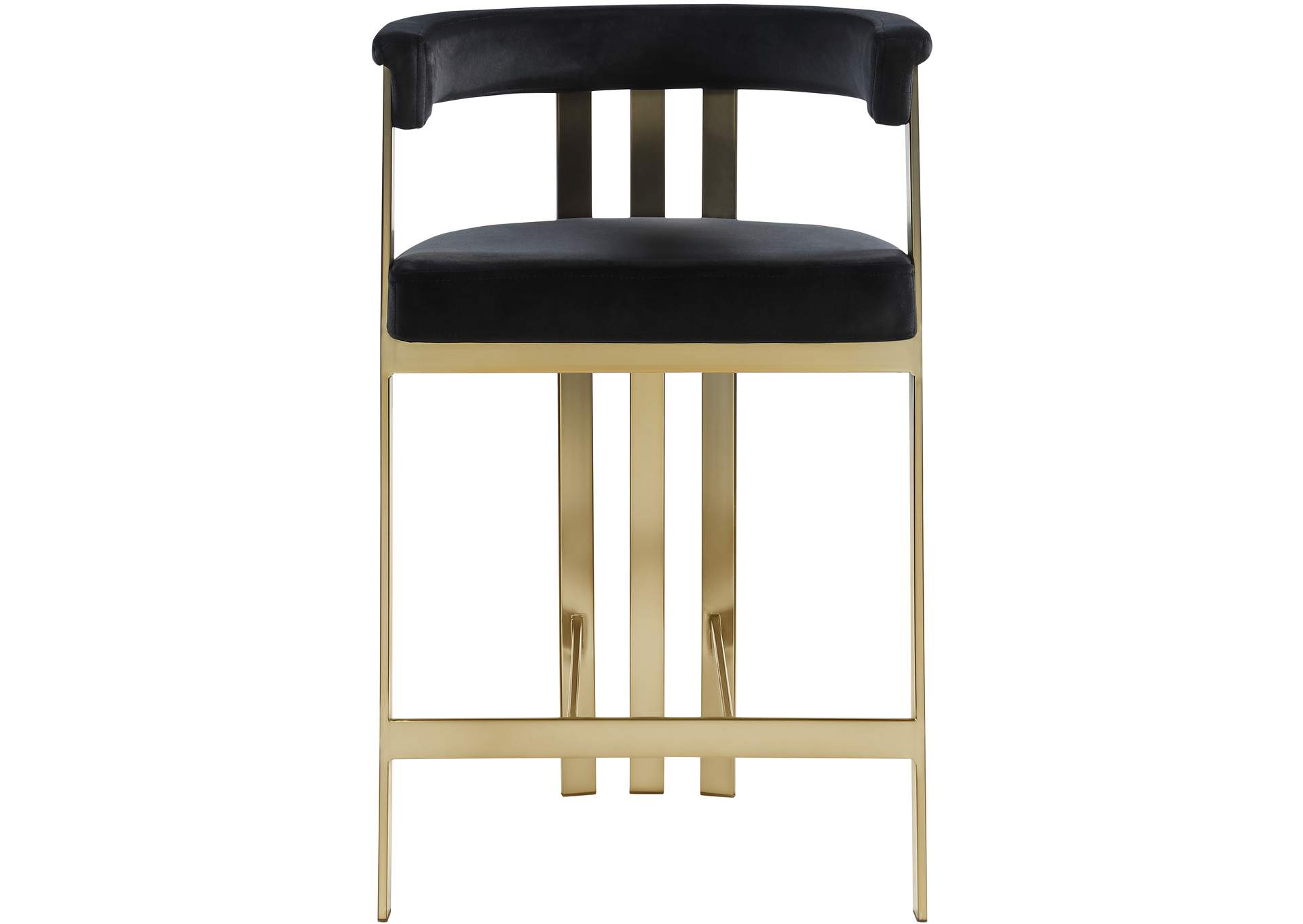 Marcello Black Velvet Counter Stool,Meridian Furniture