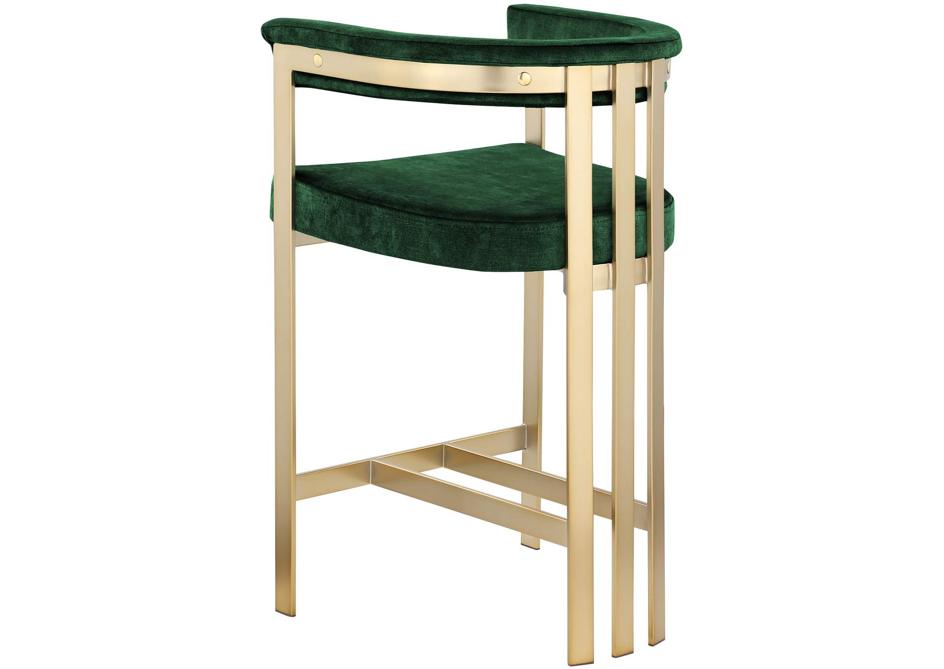 Marcello Green Velvet Counter Stool,Meridian Furniture