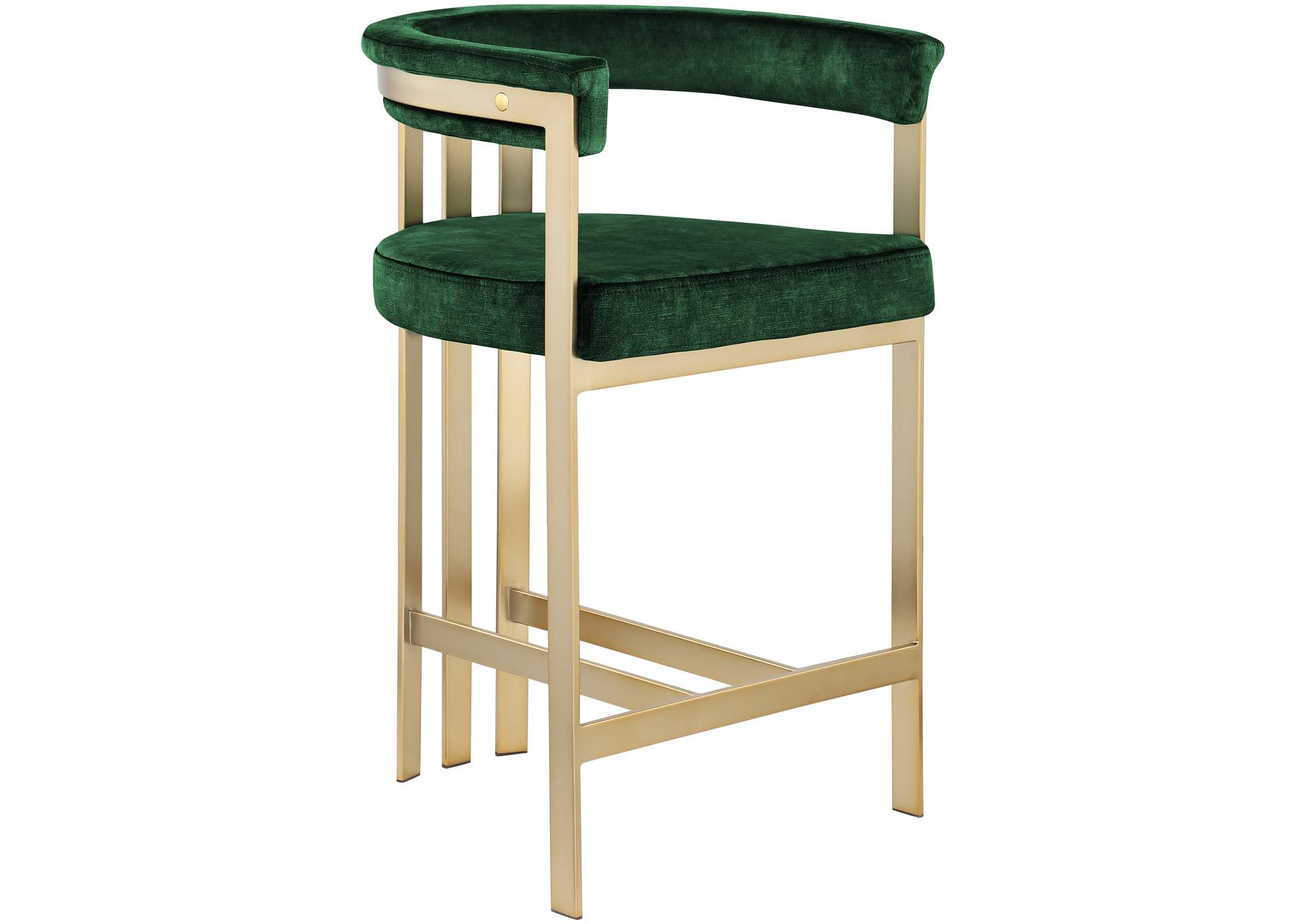 Marcello Green Velvet Counter Stool,Meridian Furniture