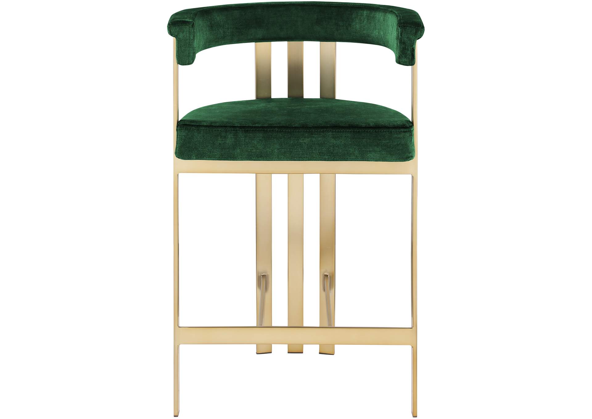 Marcello Green Velvet Counter Stool,Meridian Furniture