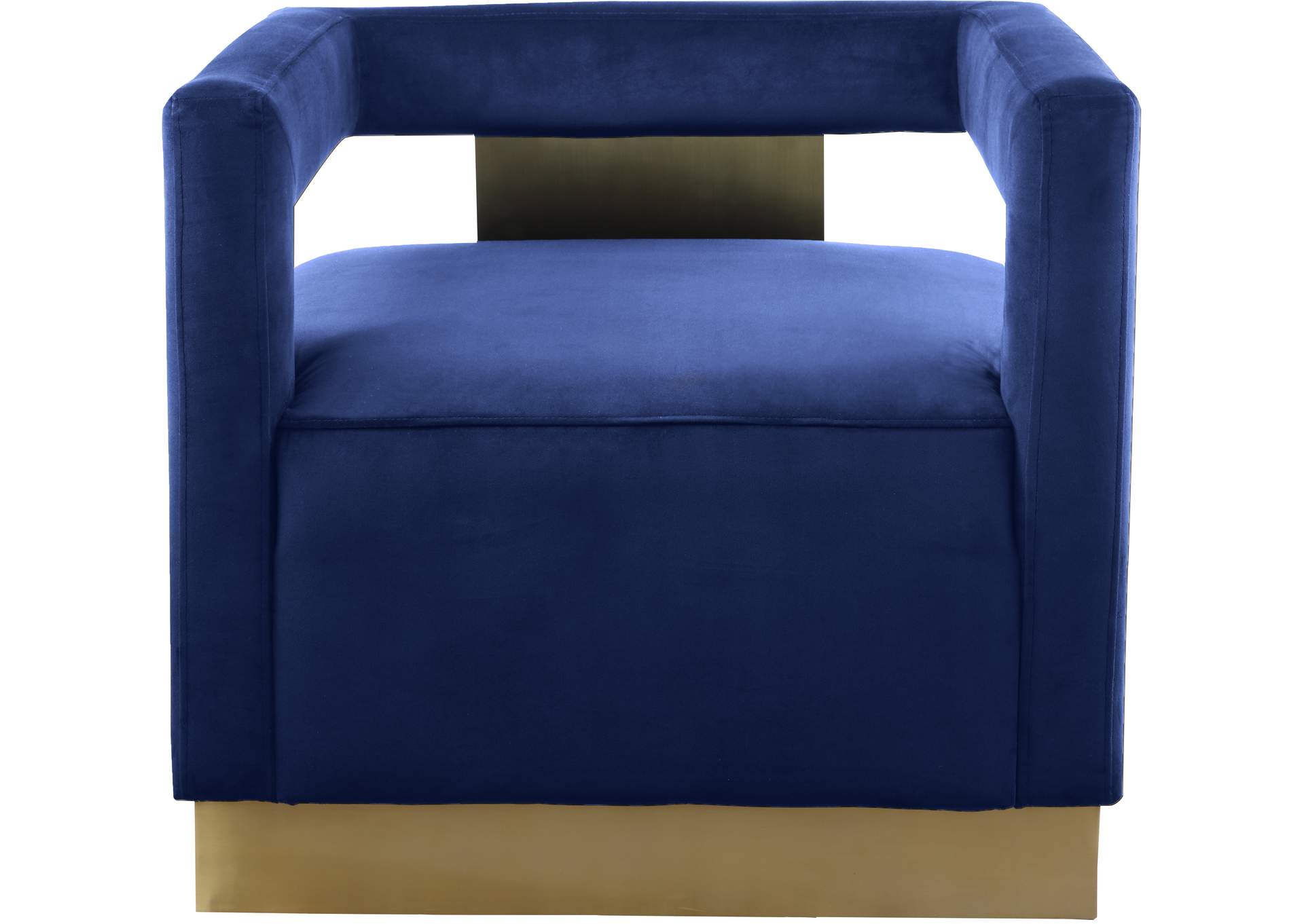 Armani Navy Velvet Accent Chair,Meridian Furniture