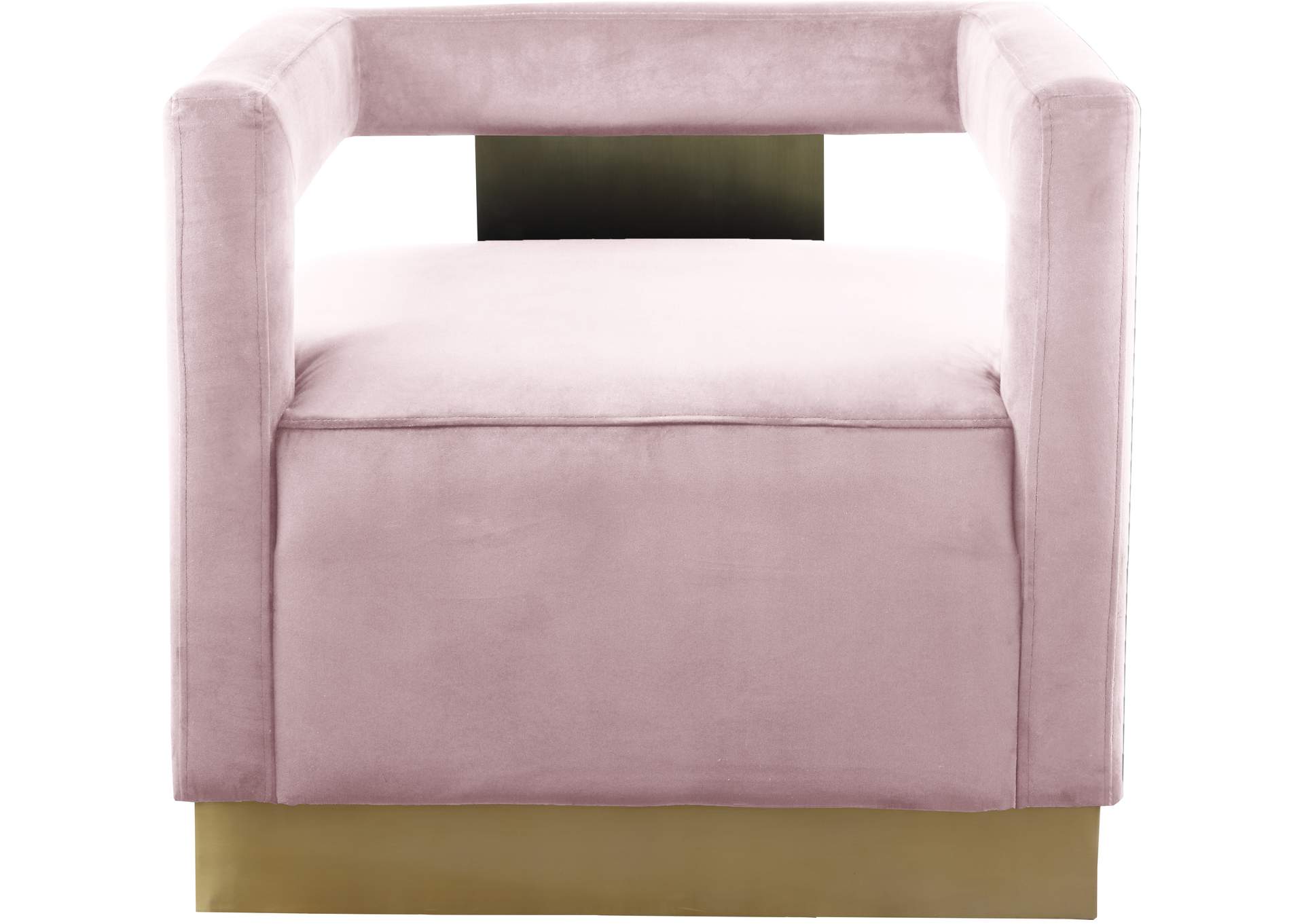 Armani Pink Velvet Accent Chair,Meridian Furniture