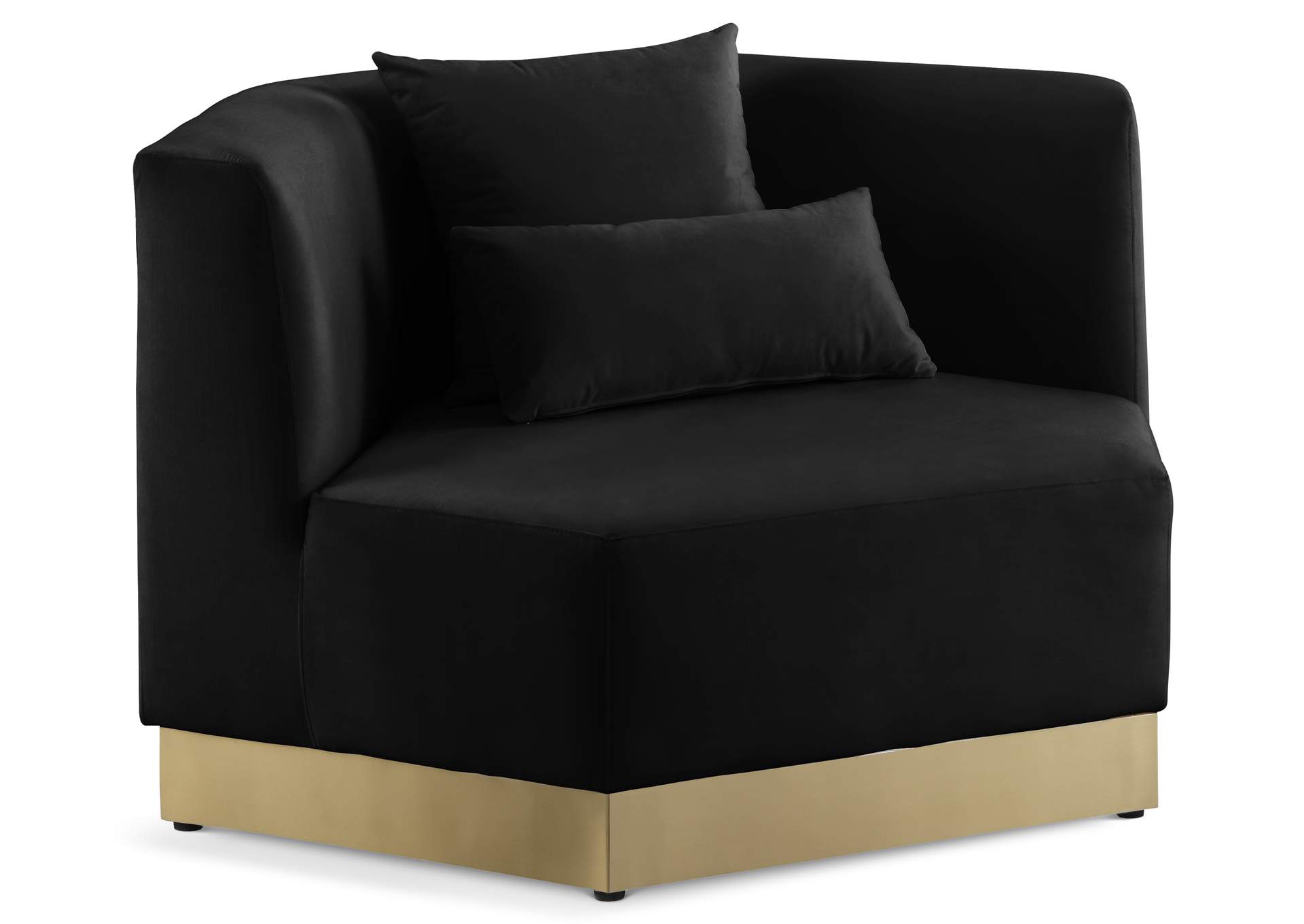 Marquis Black Velvet Chair,Meridian Furniture