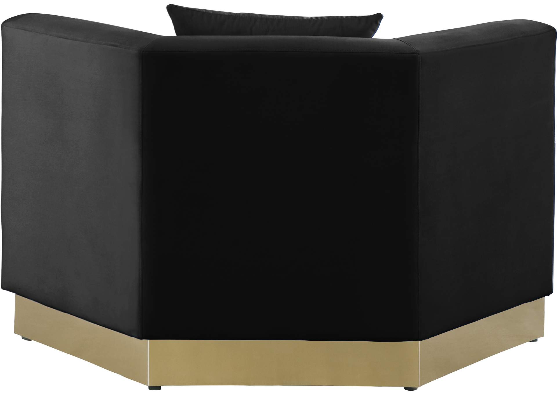 Marquis Black Velvet Chair,Meridian Furniture